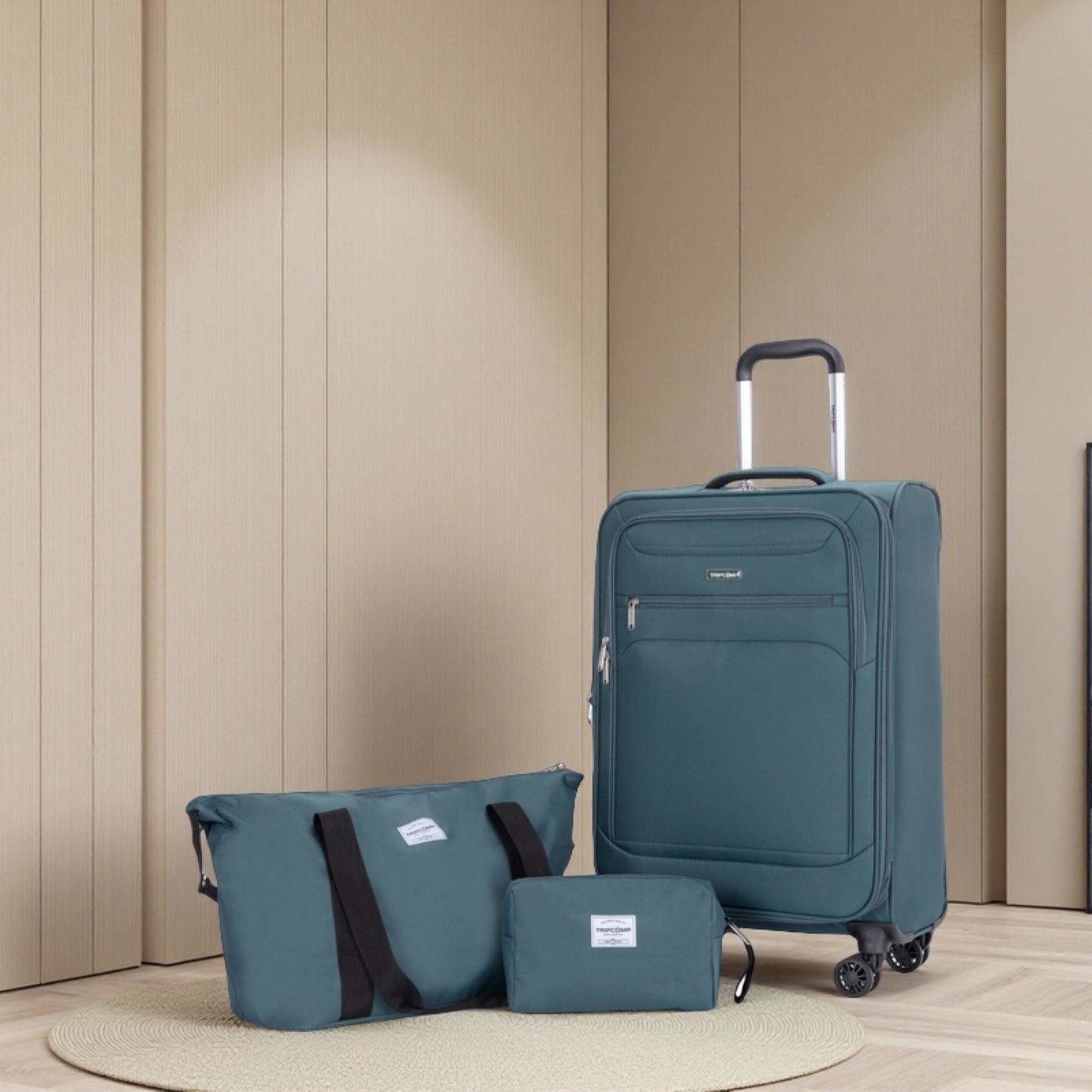 3 Piece Luggage Sets, Softshell Suitcase Spinner Wheels