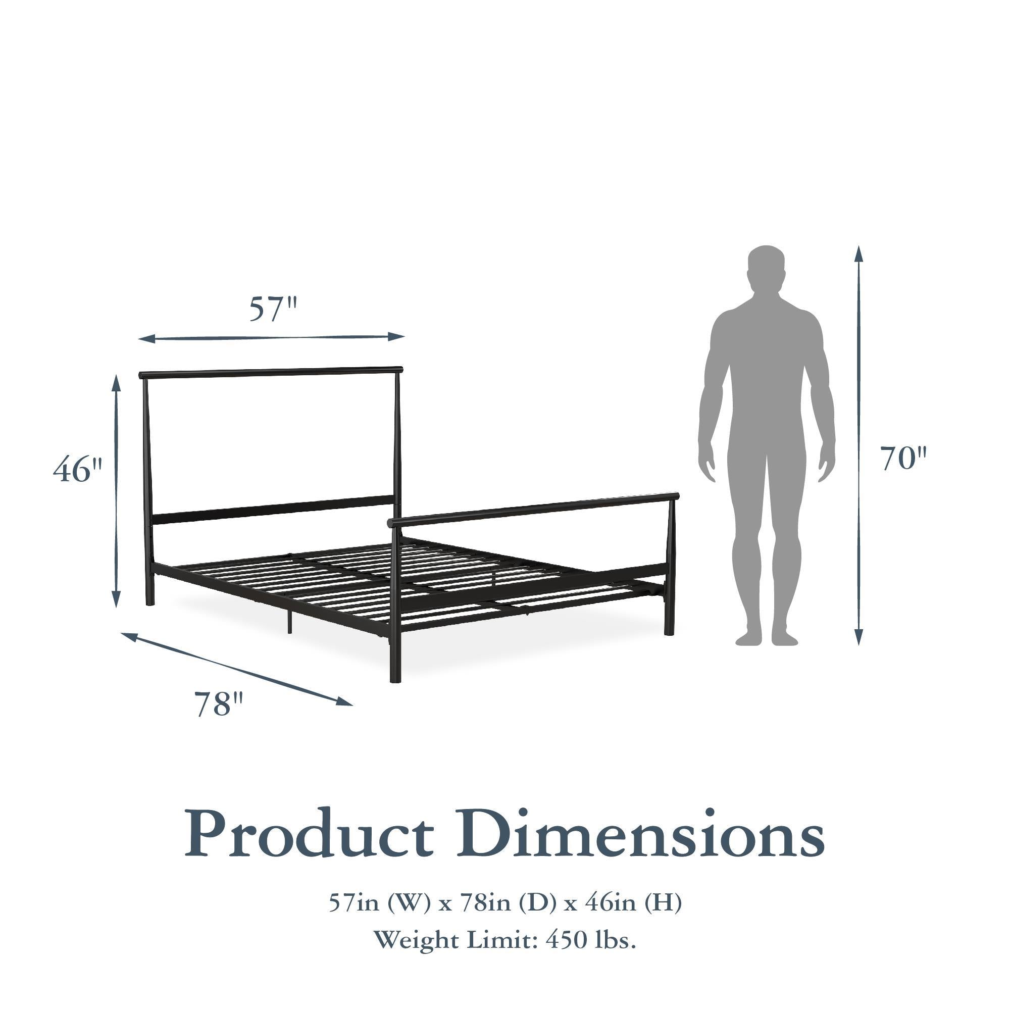 Calixa - Full Bed, Adjustable Height, No Box Spring Needed - Black