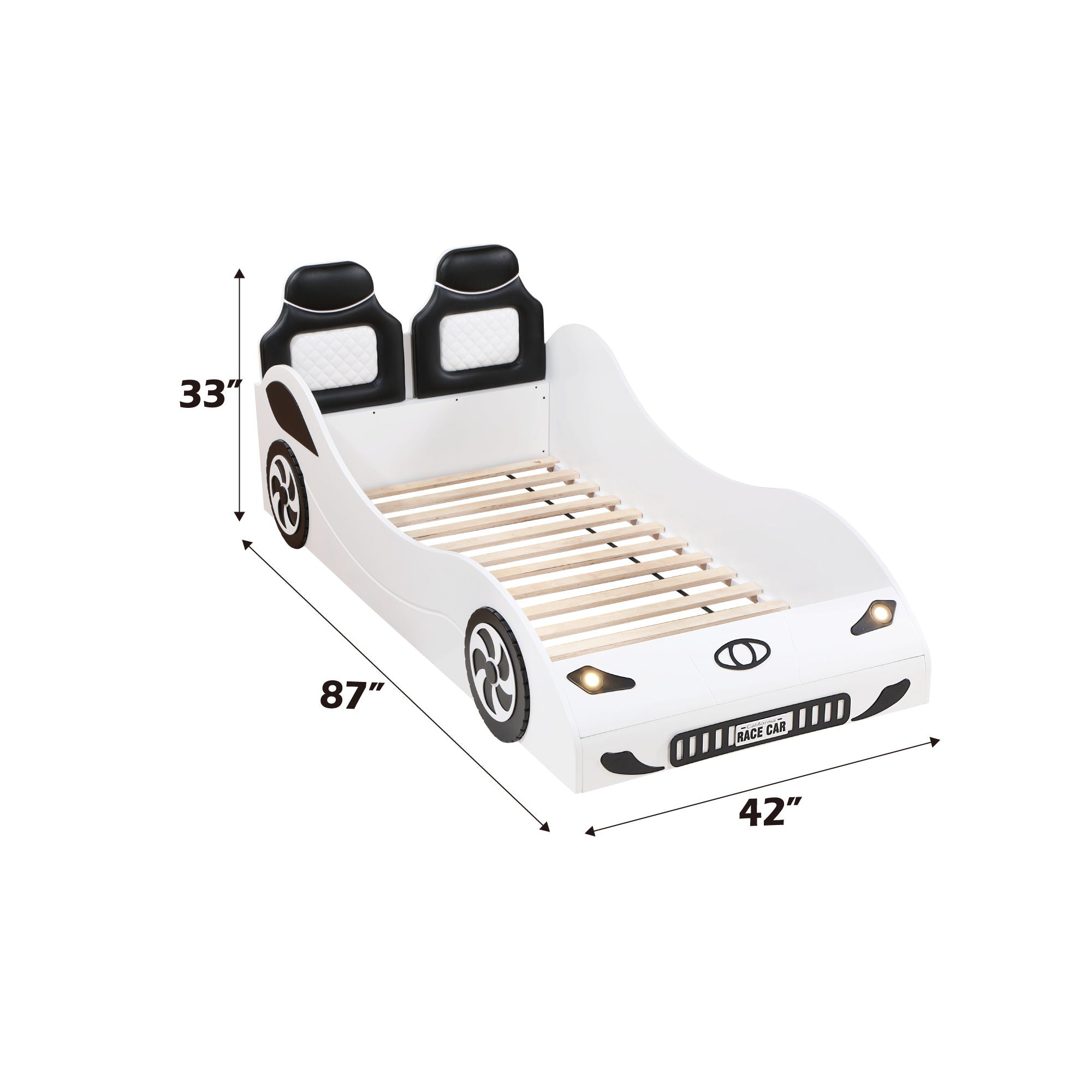 Colen - Twin Car Bed With LED