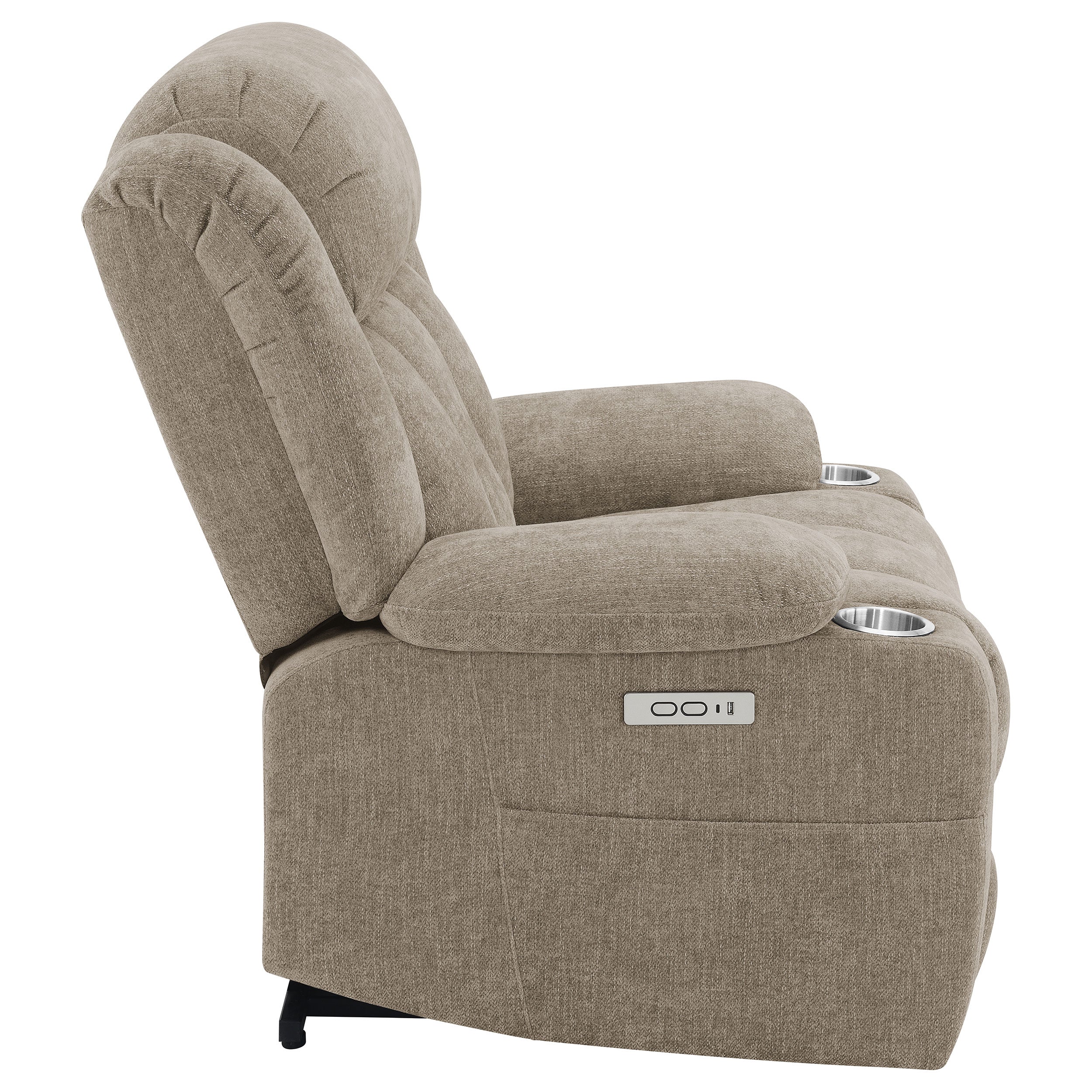 Houston Upholstered Power Lift Recliner Chair Camel-