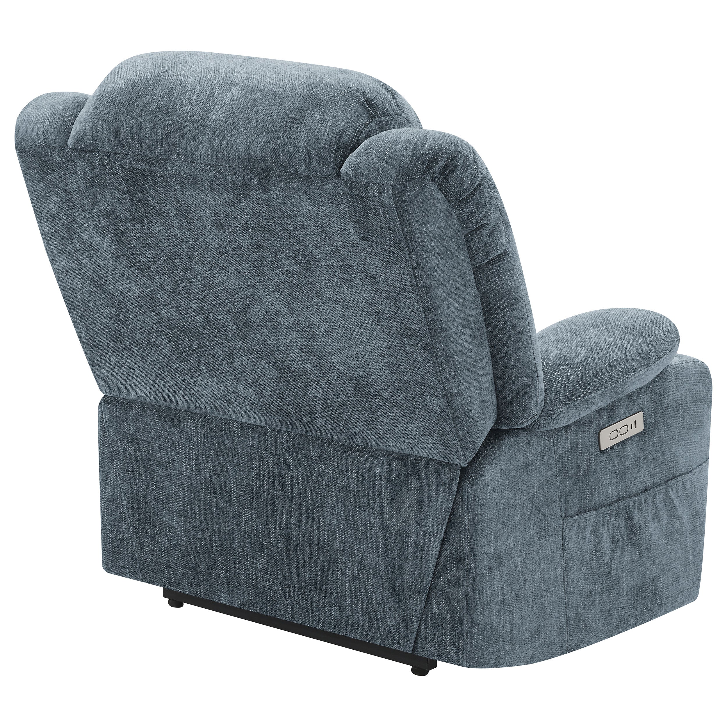 Houston Upholstered Power Lift Recliner Slate Blue-