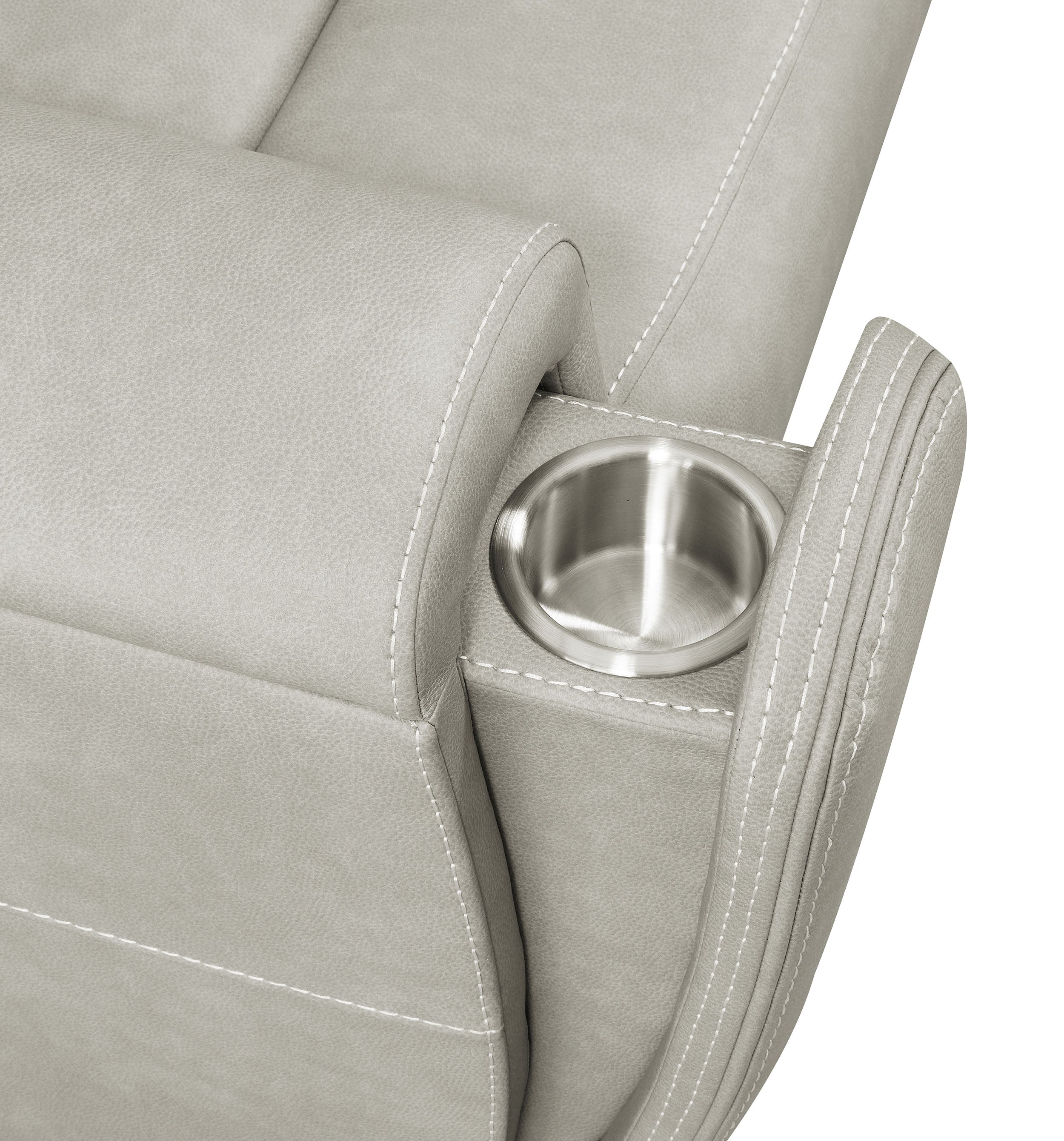 Brickston Triple Power Reclining Loveseat Grey-