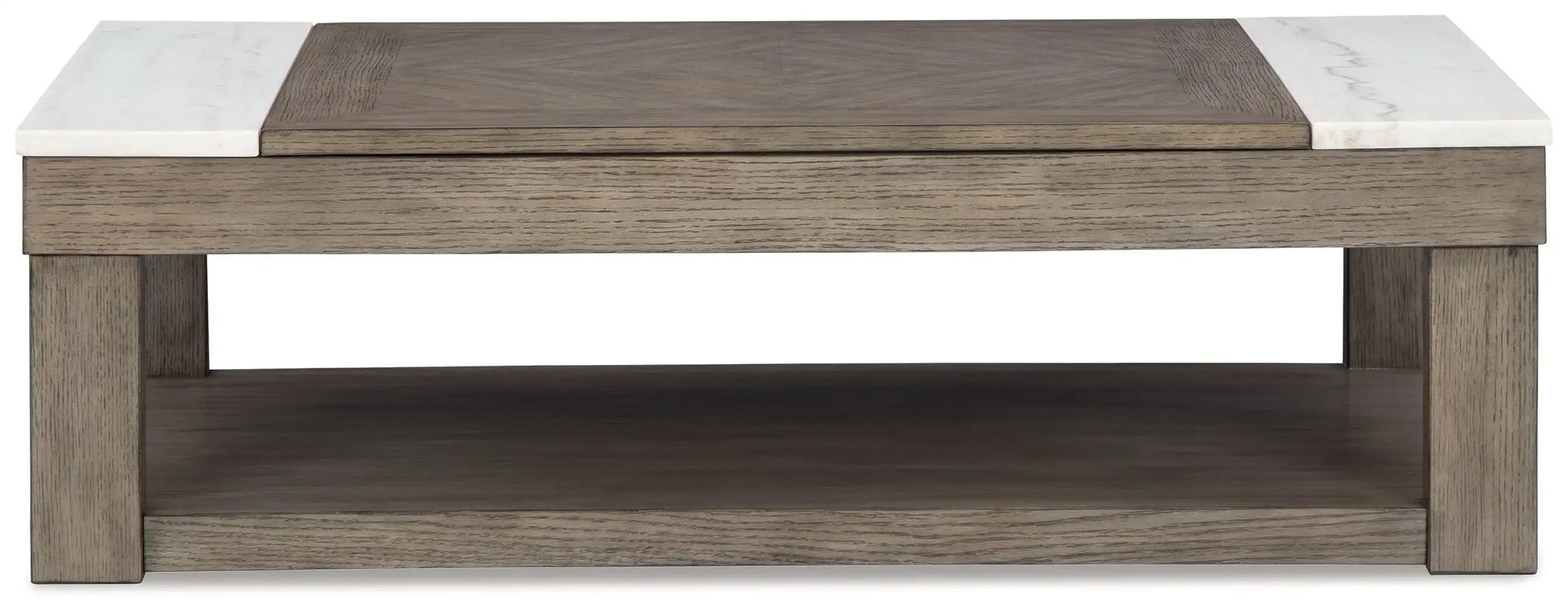 Loyaska - Lift Top Cocktail Table - Grayish Brown / White - Best Buy Furniture