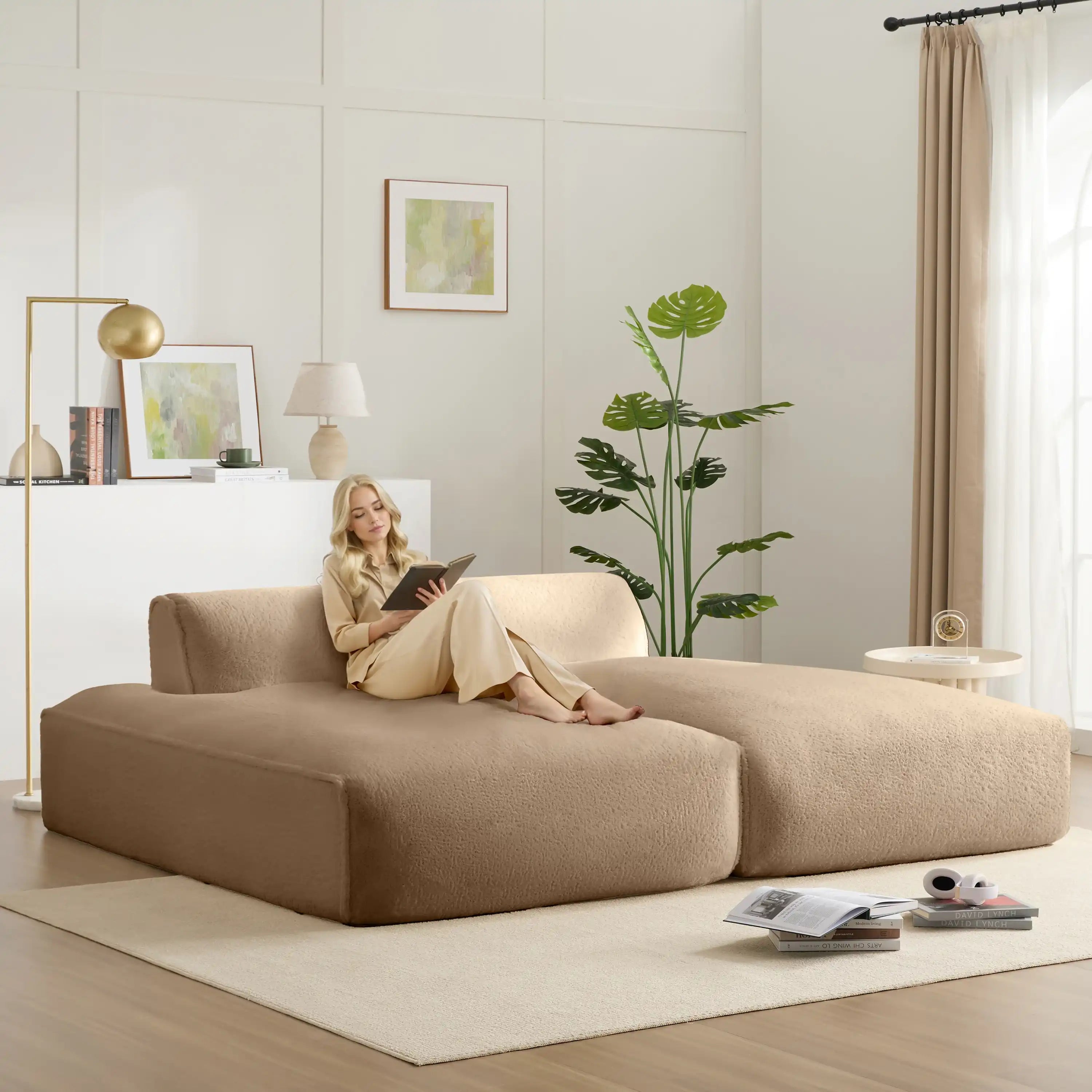 Oversized Modular Sectional Sofa | Fully Compressed Sectional
