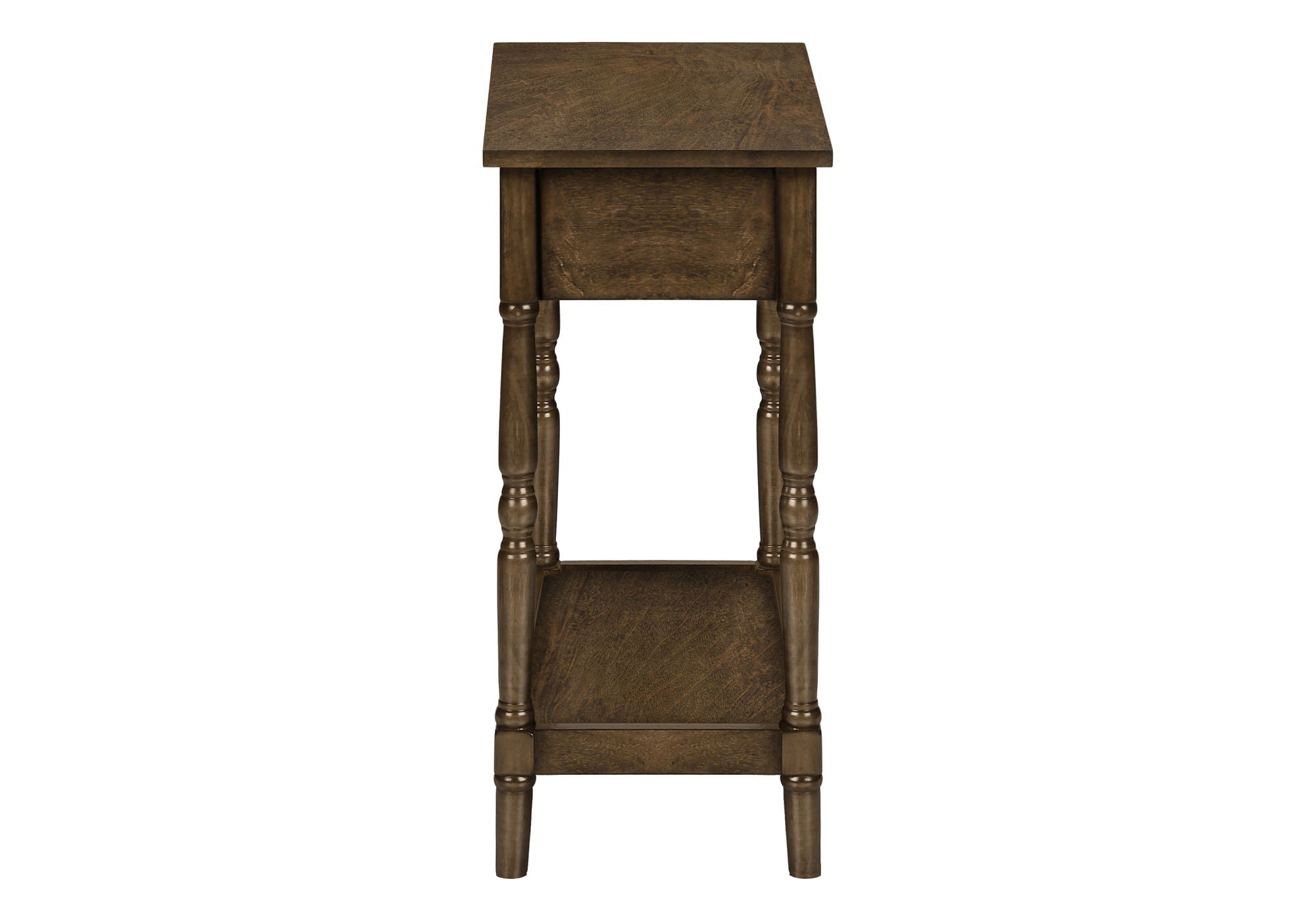 Accent End Table, 2 Tier, Storage Drawer, Traditional Stylish Design