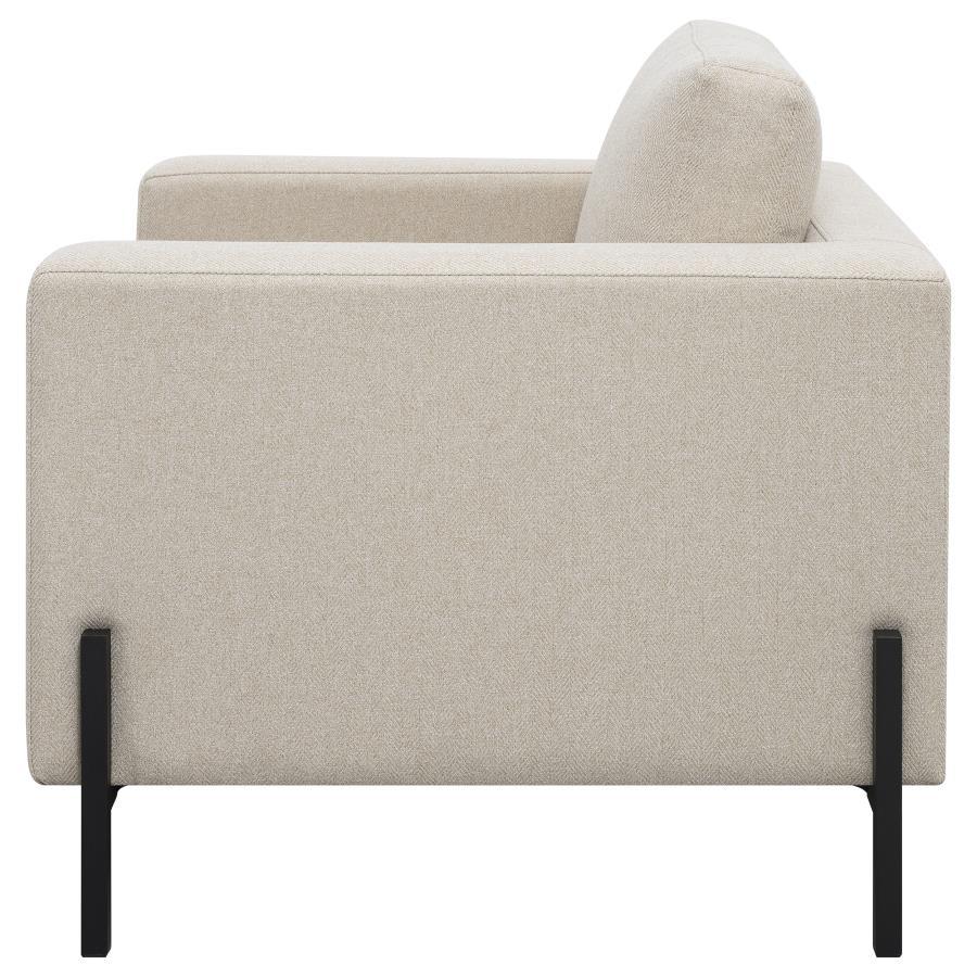 Tilly - Upholstered Track Arm Accent Chair - Oatmeal - Best Buy Furniture