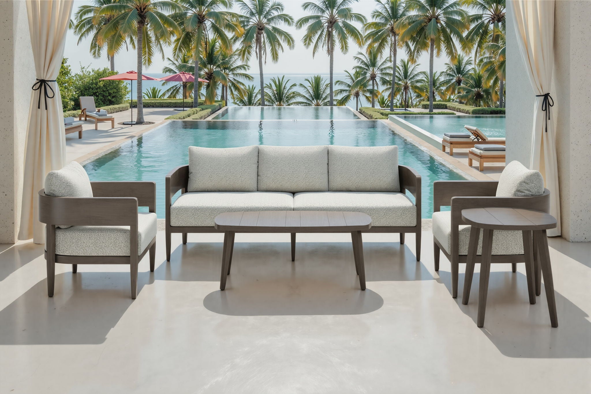 Foret - Outdoor Coffee Table - Brown