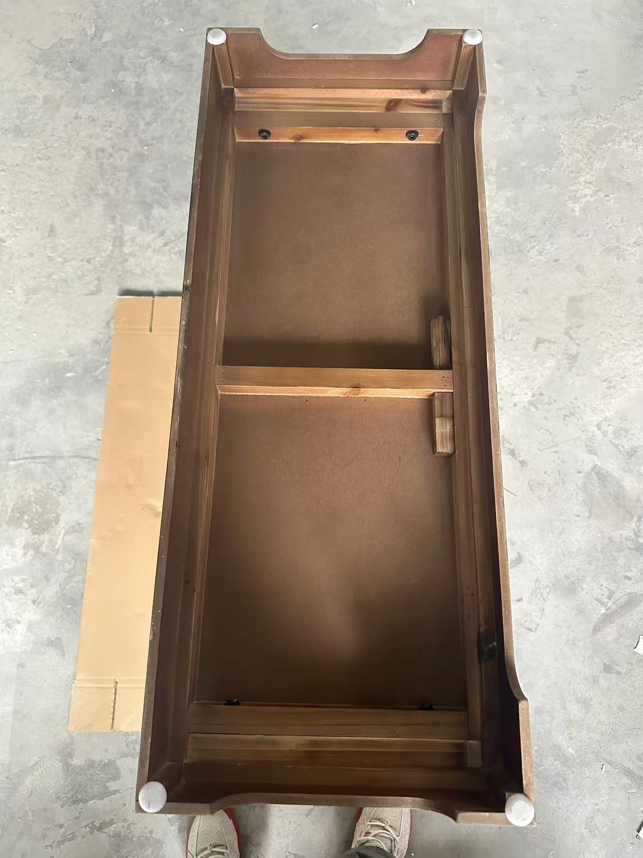 Rustic Vintage Accent Cabinet with Carved Floral Panels