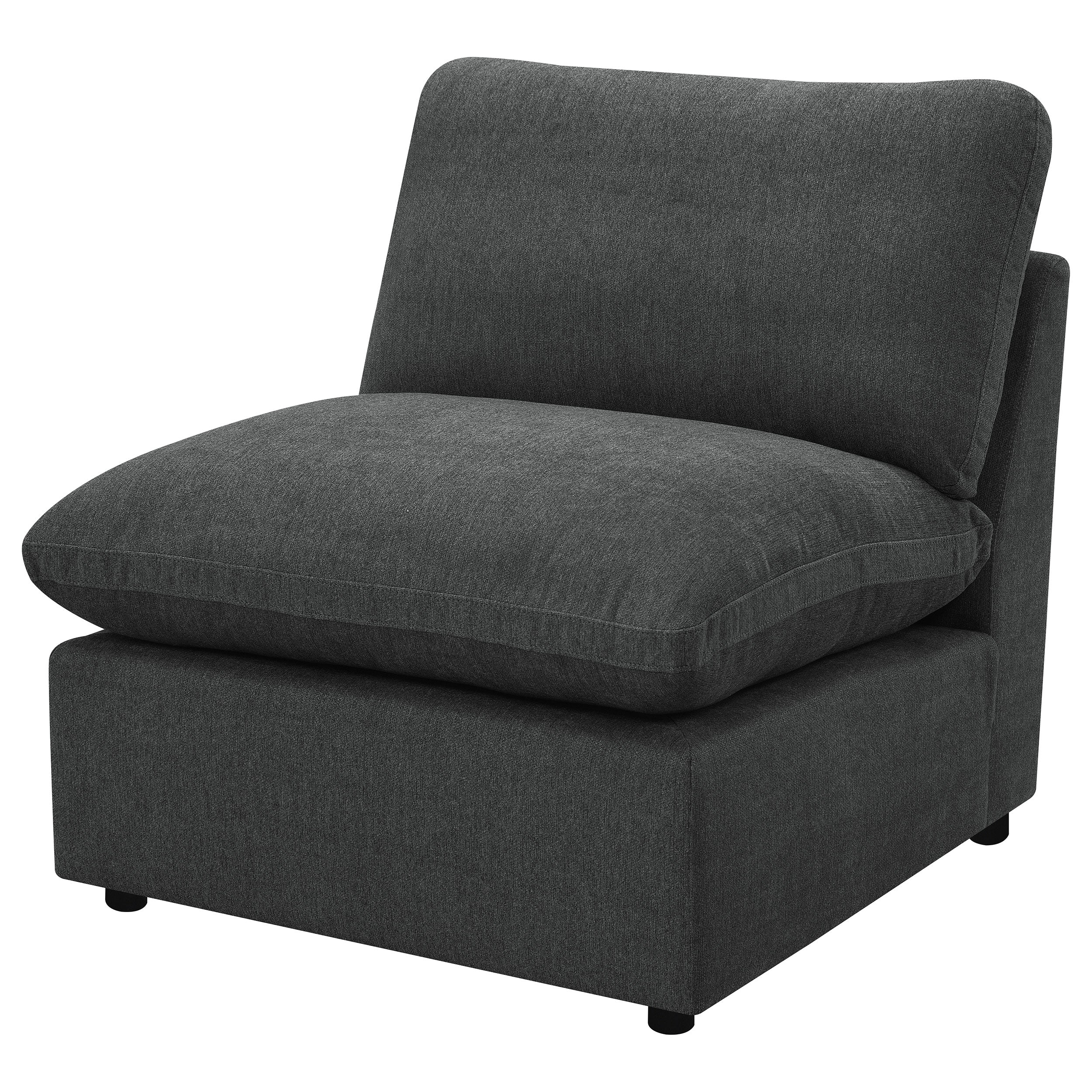 Collins Modular Armless Chair Dark Grey-