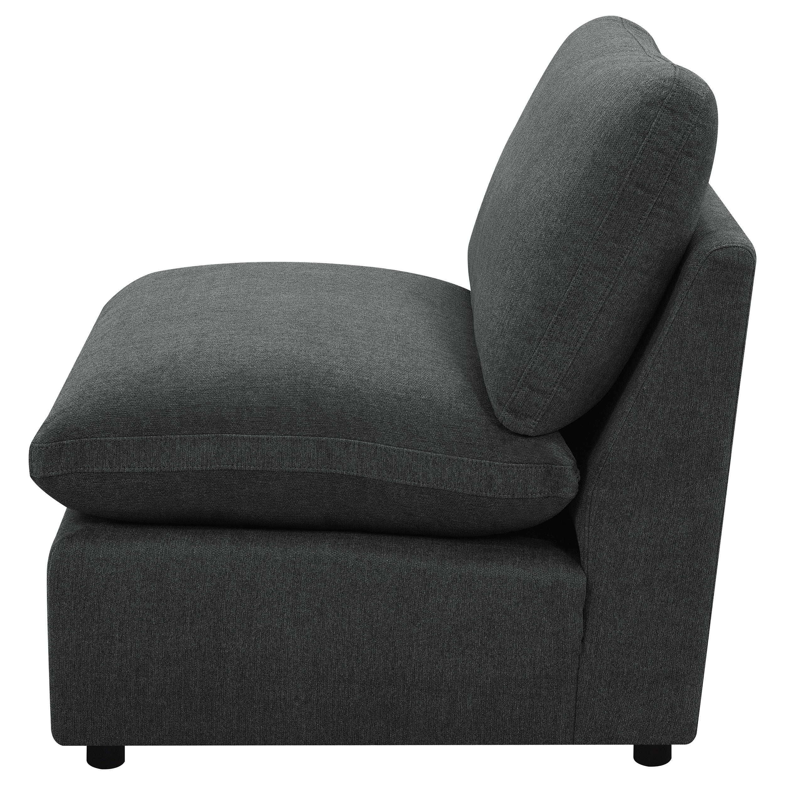 Collins Modular Armless Chair Dark Grey-