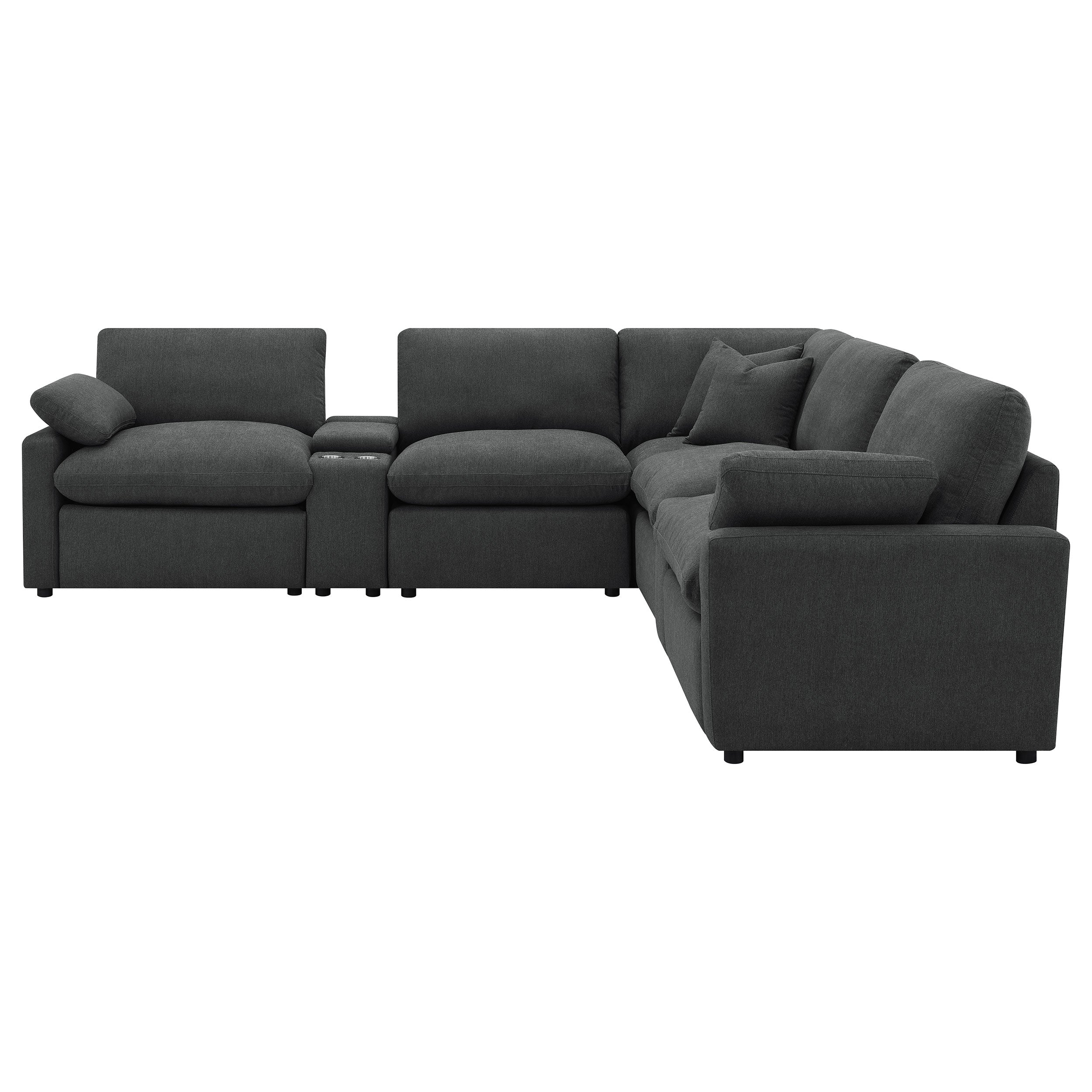 Collins 7-piece Modular Power Reclining Sectional Dark Grey-Coaster
