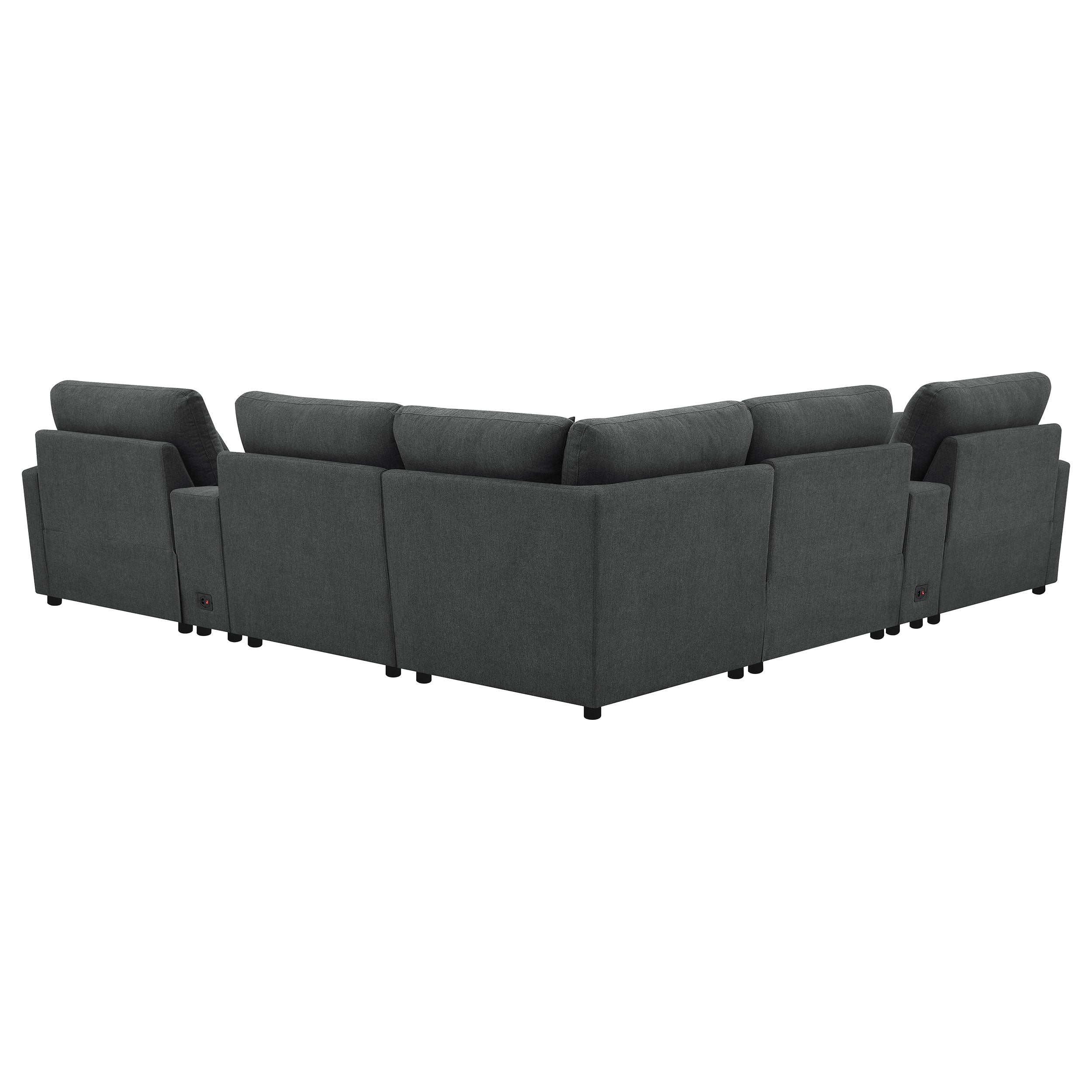 Collins 7-piece Modular Power Reclining Sectional Dark Grey-Coaster