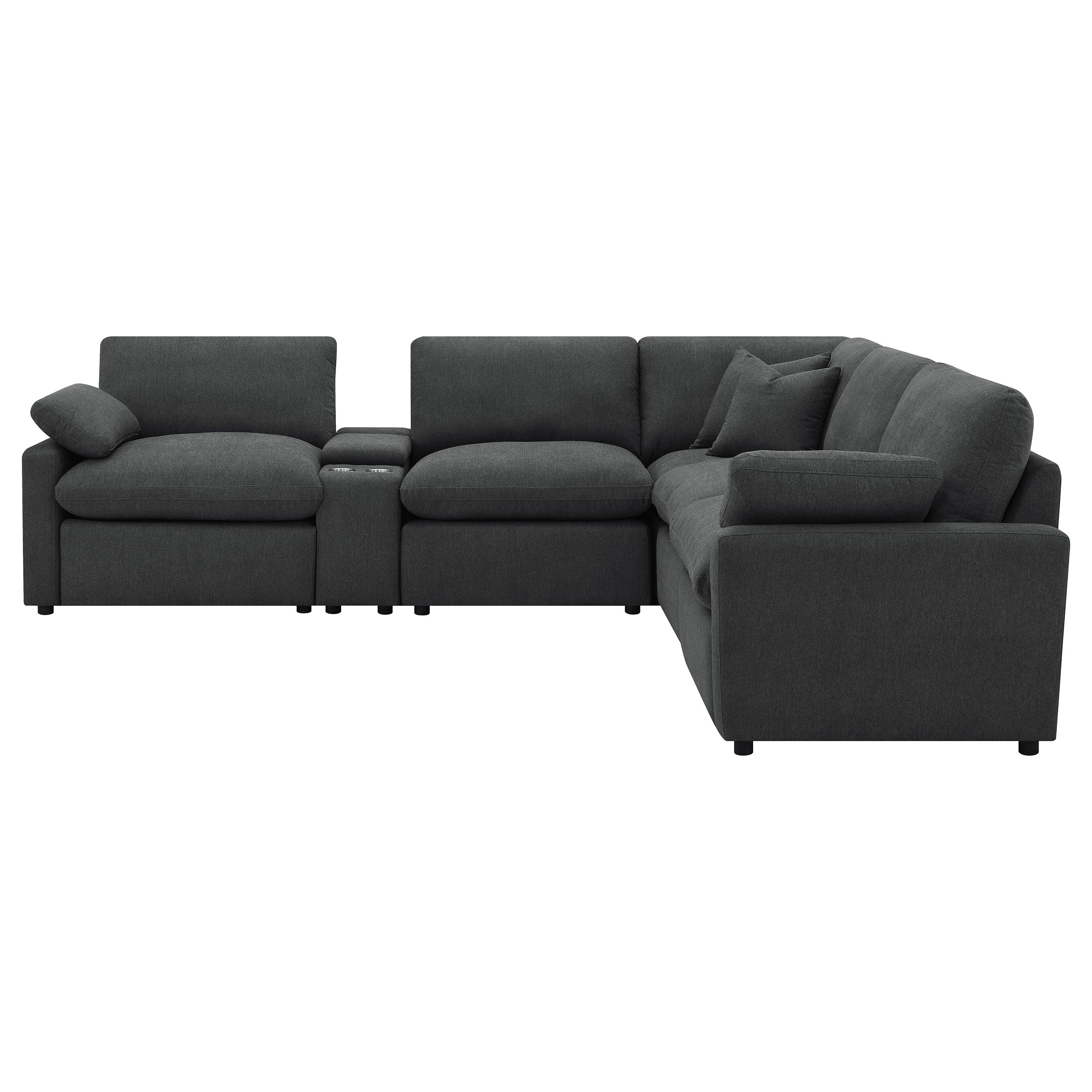 Collins 6-piece Modular Power Reclining Sectional Dark Grey-