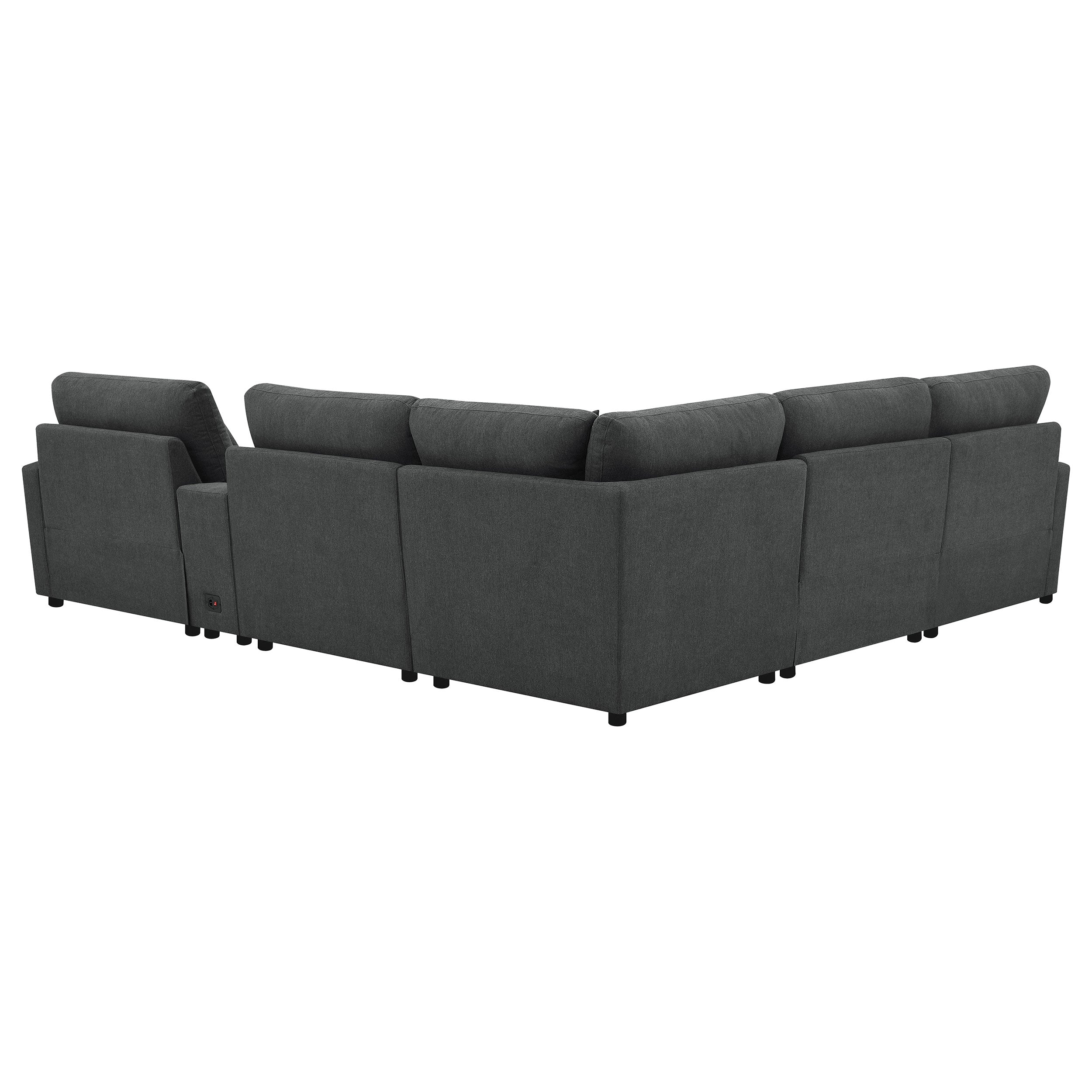 Collins 6-piece Modular Power Reclining Sectional Dark Grey-