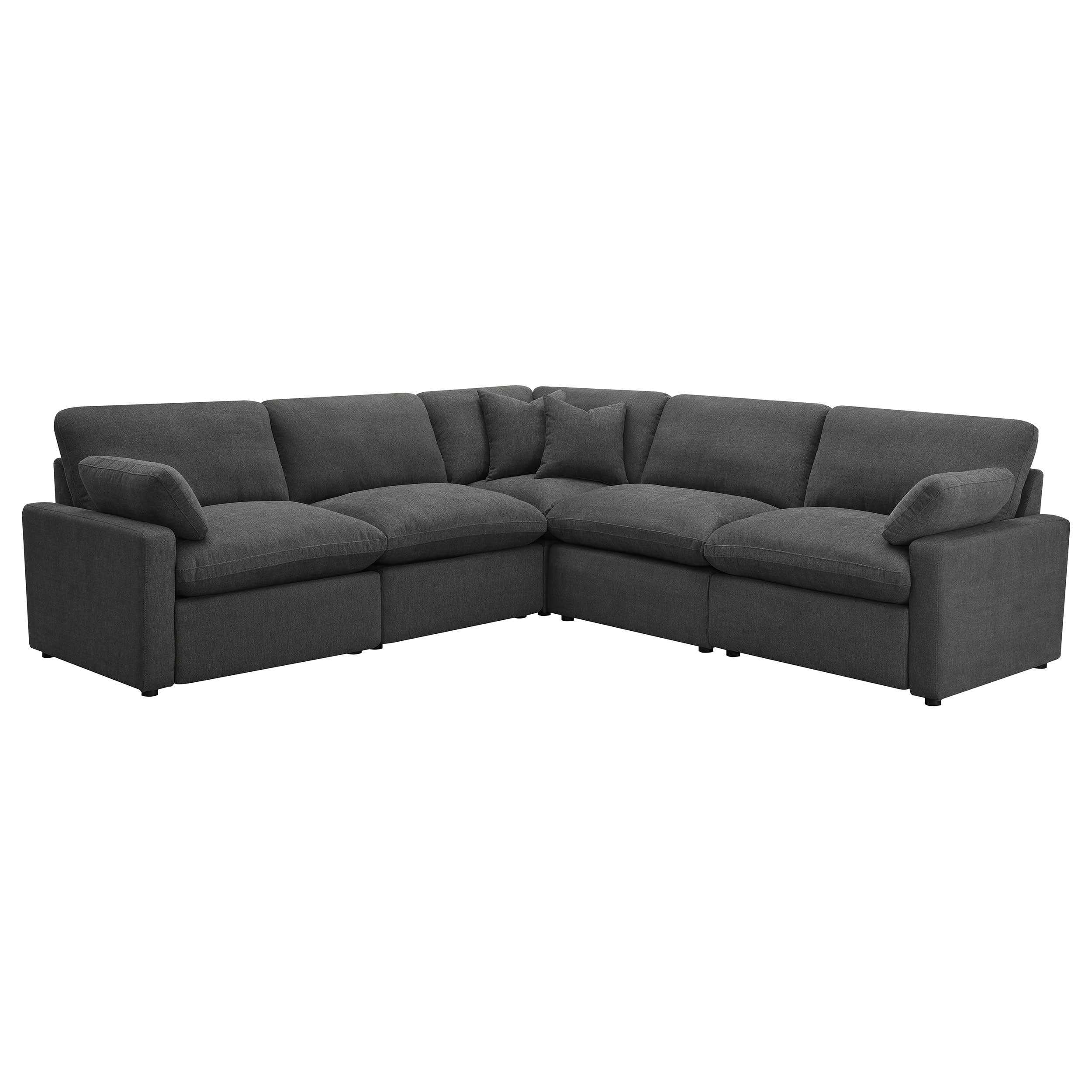 Collins 5-piece Modular Power Reclining Sectional Dark Grey-
