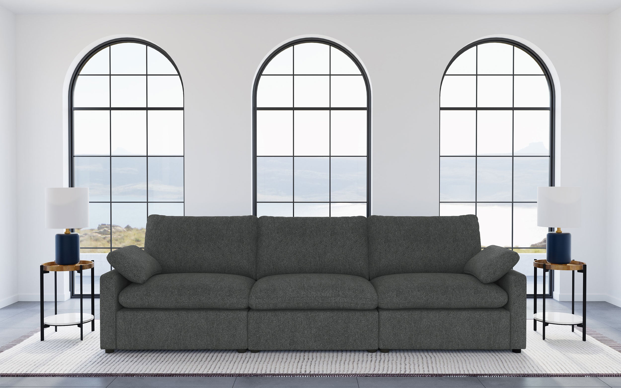 Collins Modular Power Sofa Dark Grey-