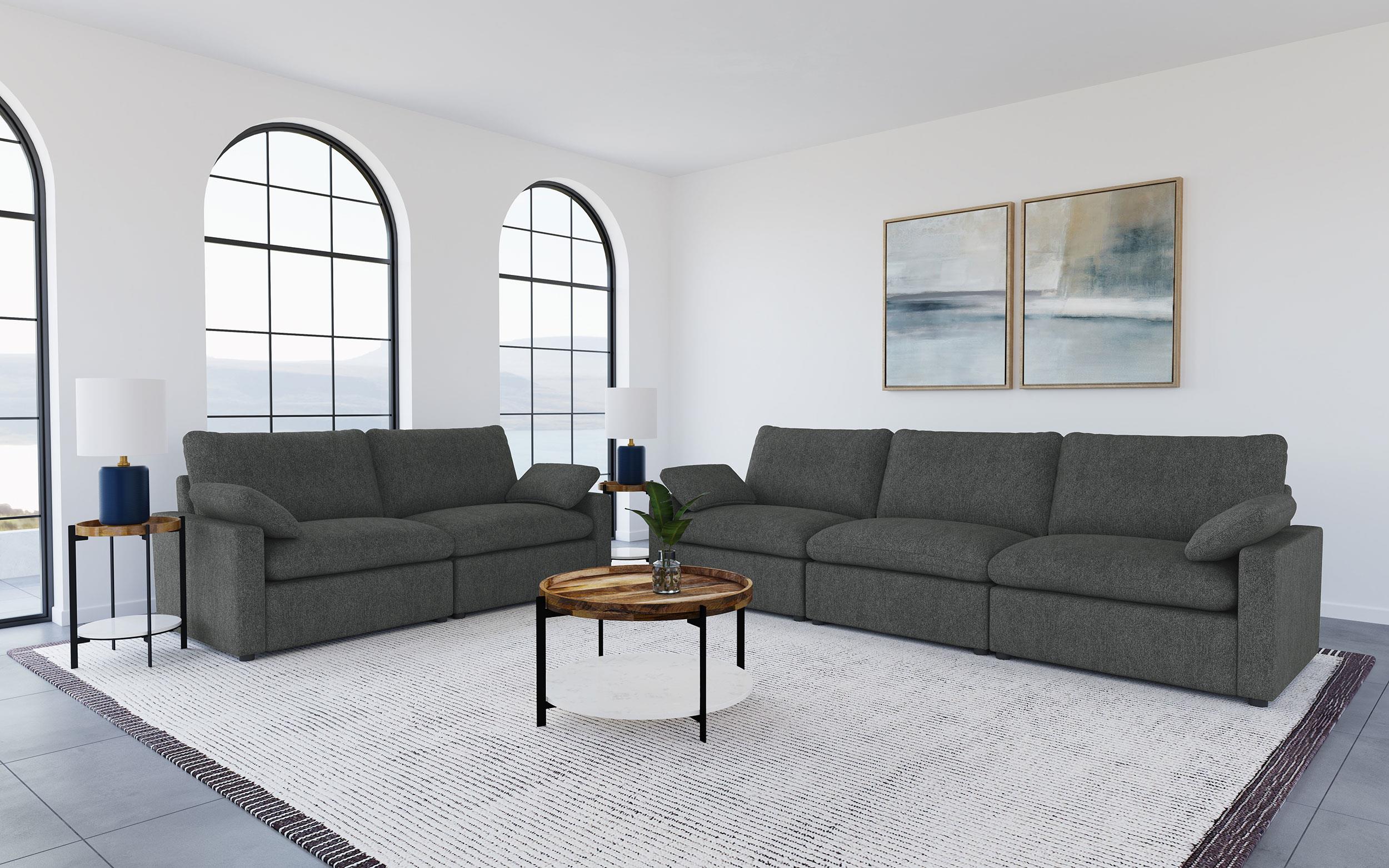 Collins Modular Power Sofa Dark Grey-