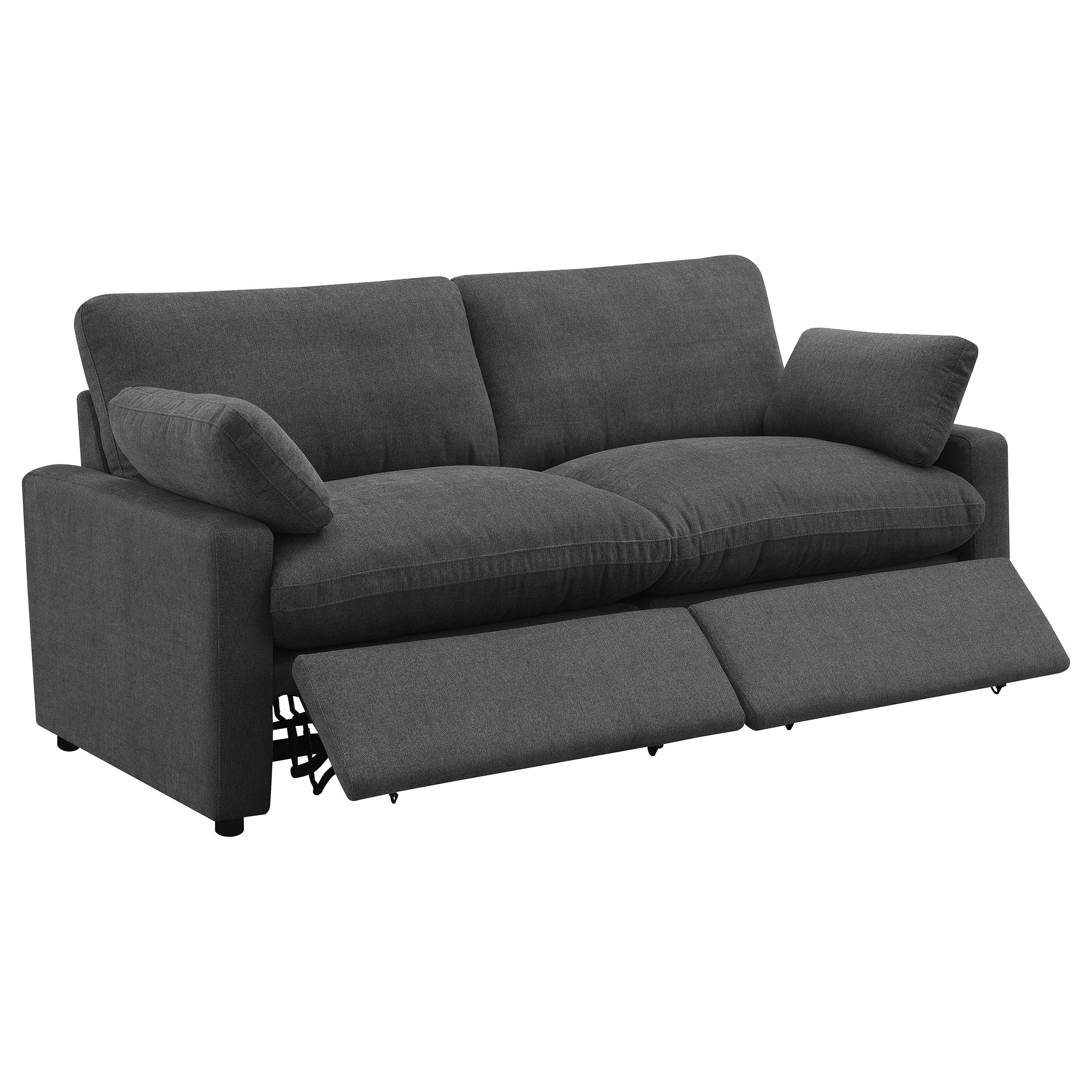 Collins Modular Power Loveseat Dark Grey-