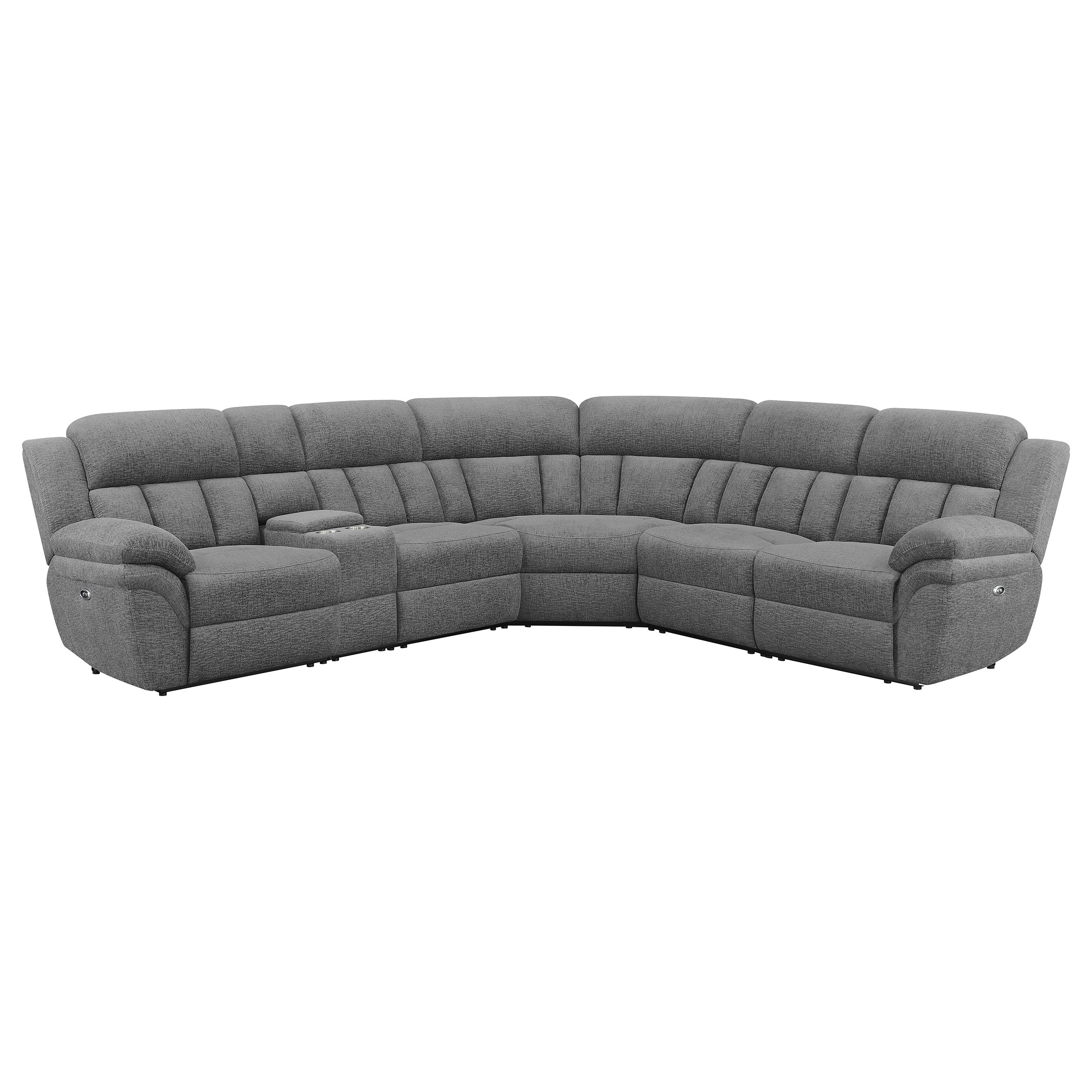 Bahrain 6-piece Modular Power Reclining Sectional Charcoal-CoasterEssence