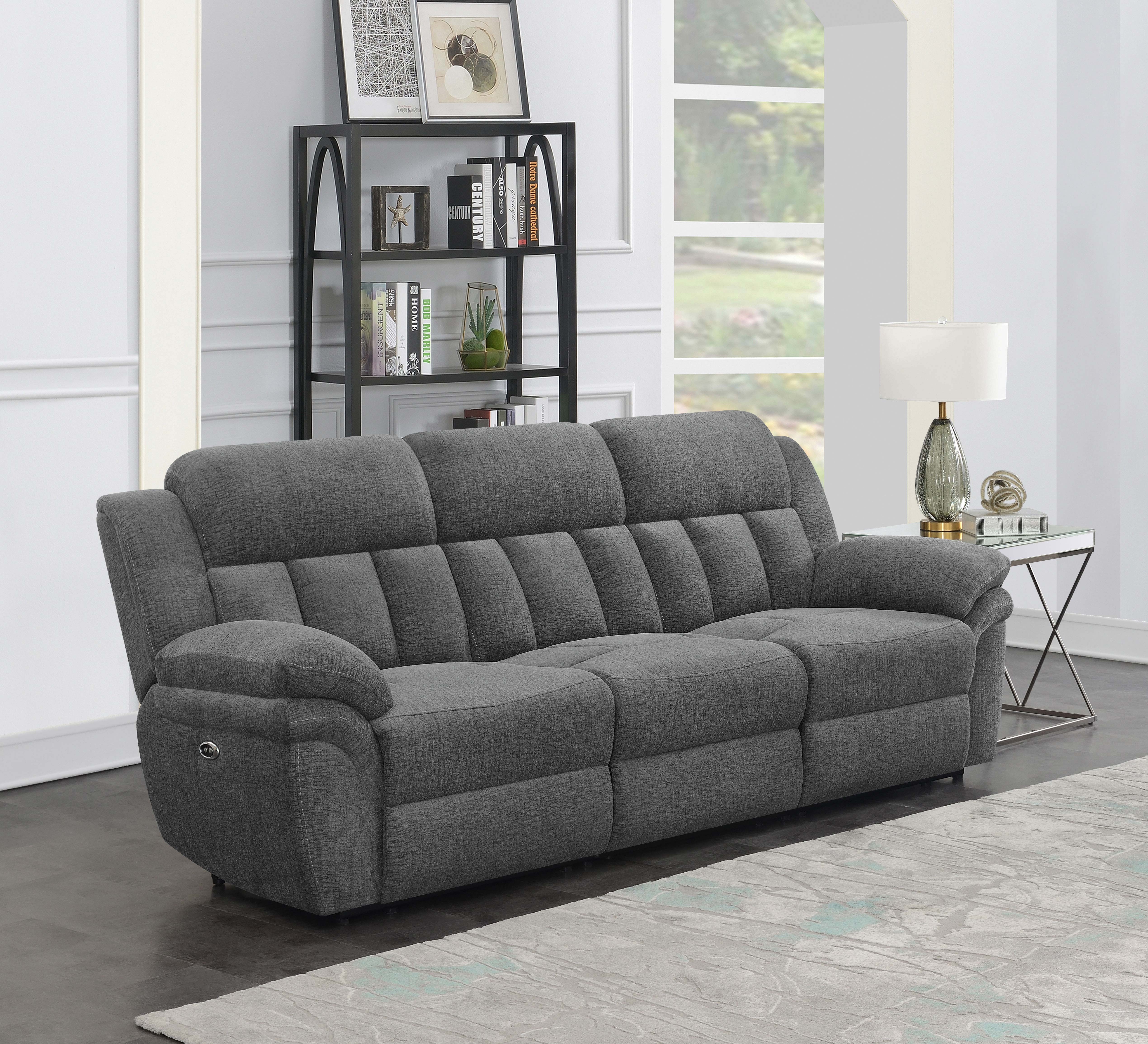 Bahrain Upholstered Power Sofa Charcoal-CoasterEssence