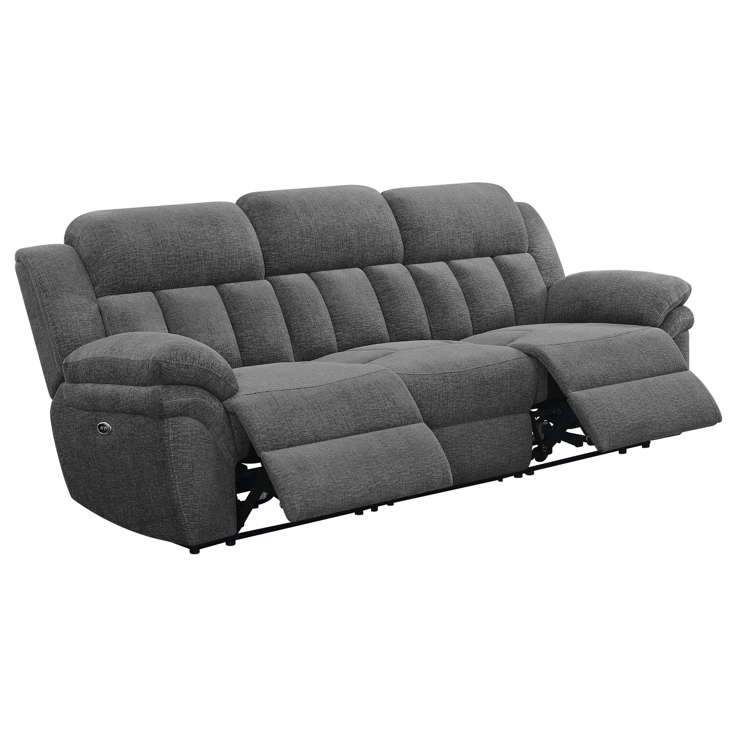 Bahrain Upholstered Power Sofa Charcoal-CoasterEssence