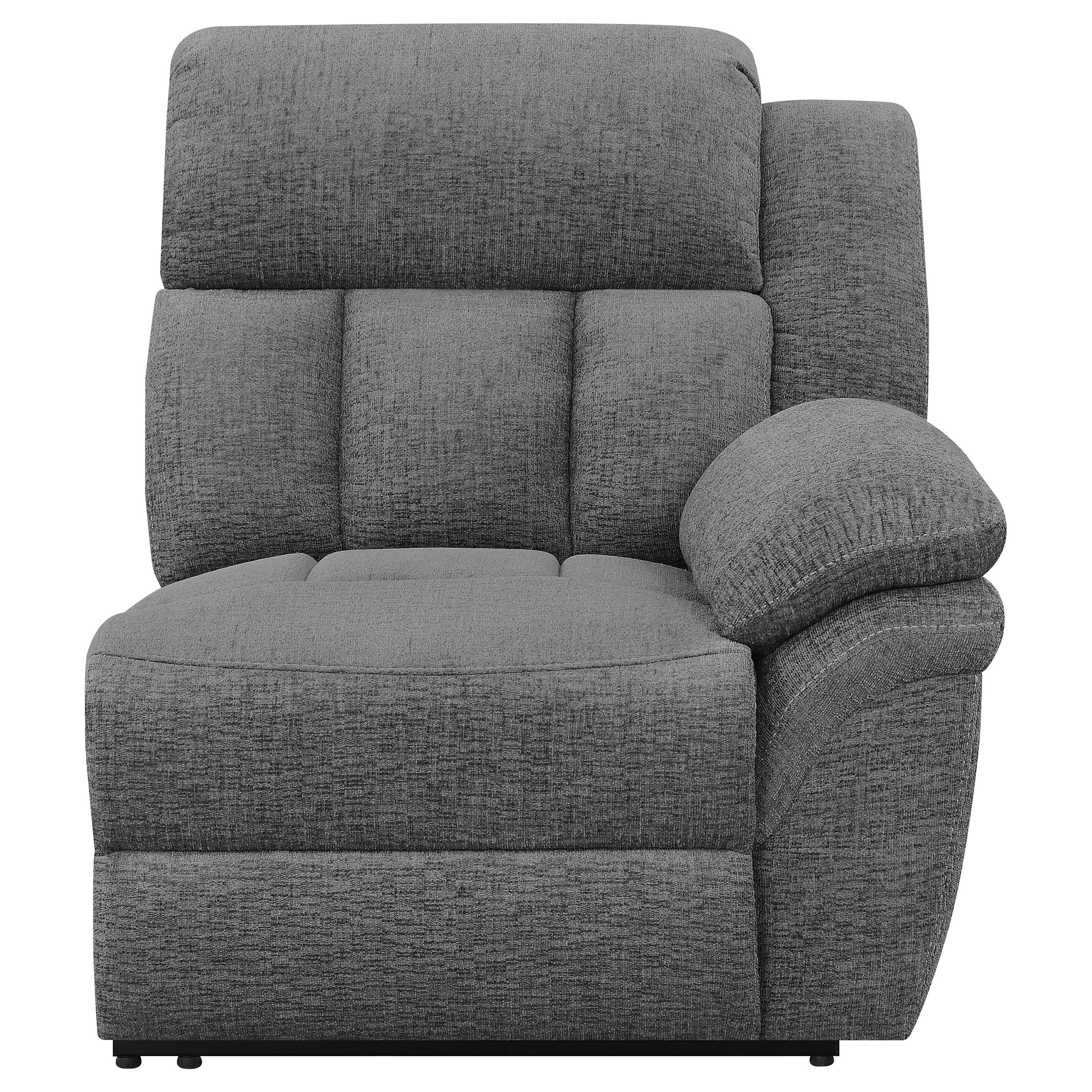 Bahrain Upholstered Motion Loveseat Charcoal-CoasterEssence