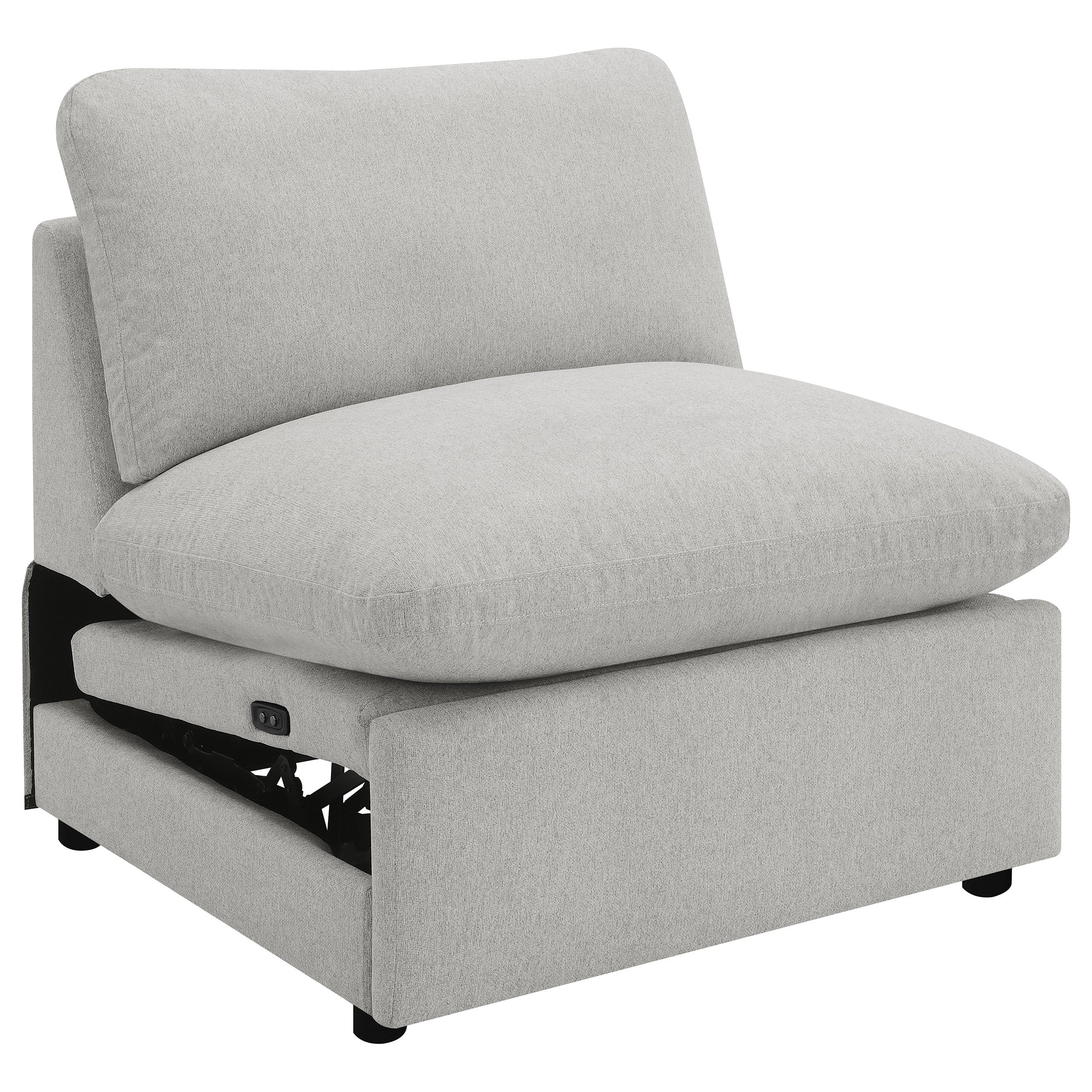 Collins Modular Power Armless Recliner Grey-