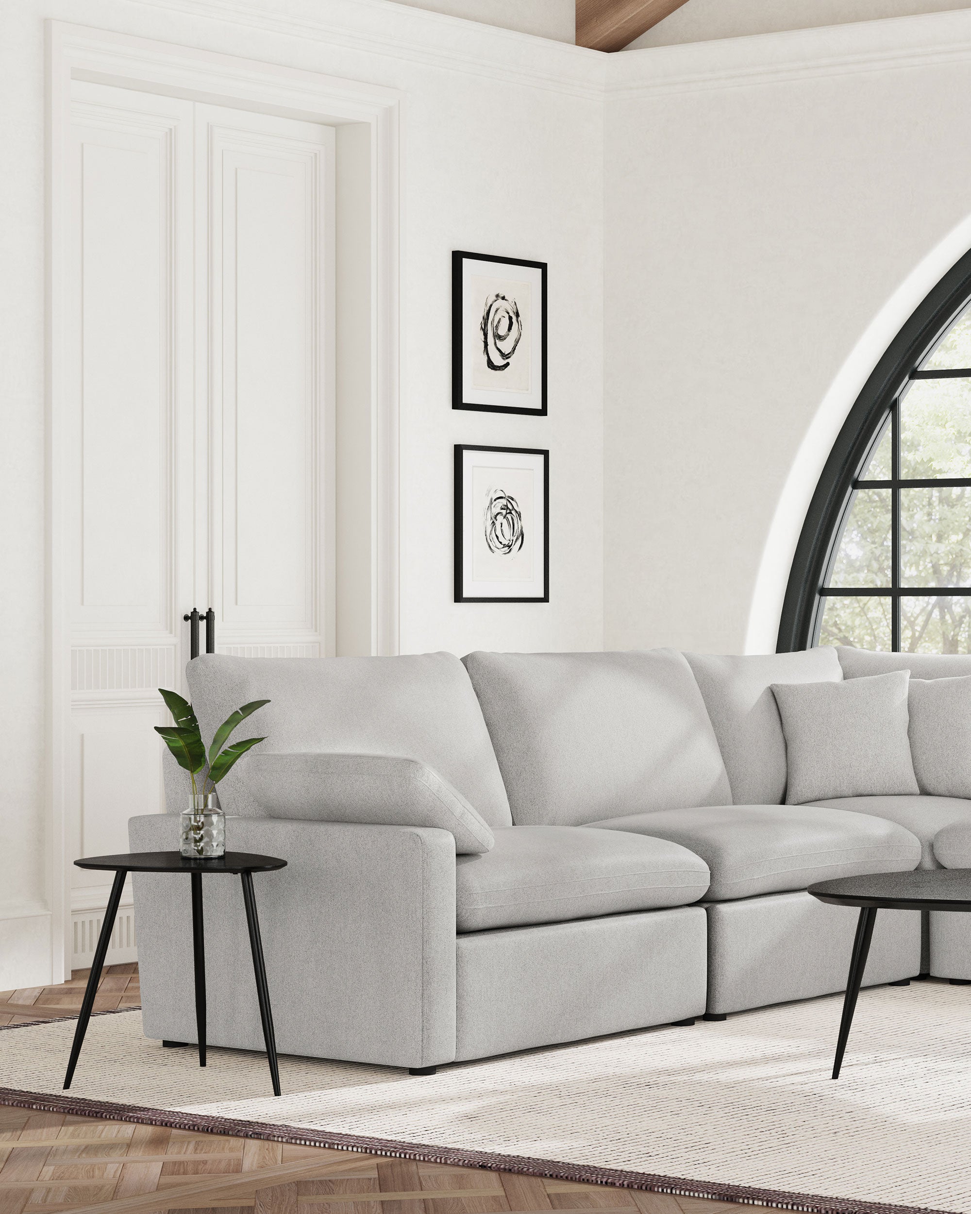 Collins Modular LAF Power Recliner Grey-