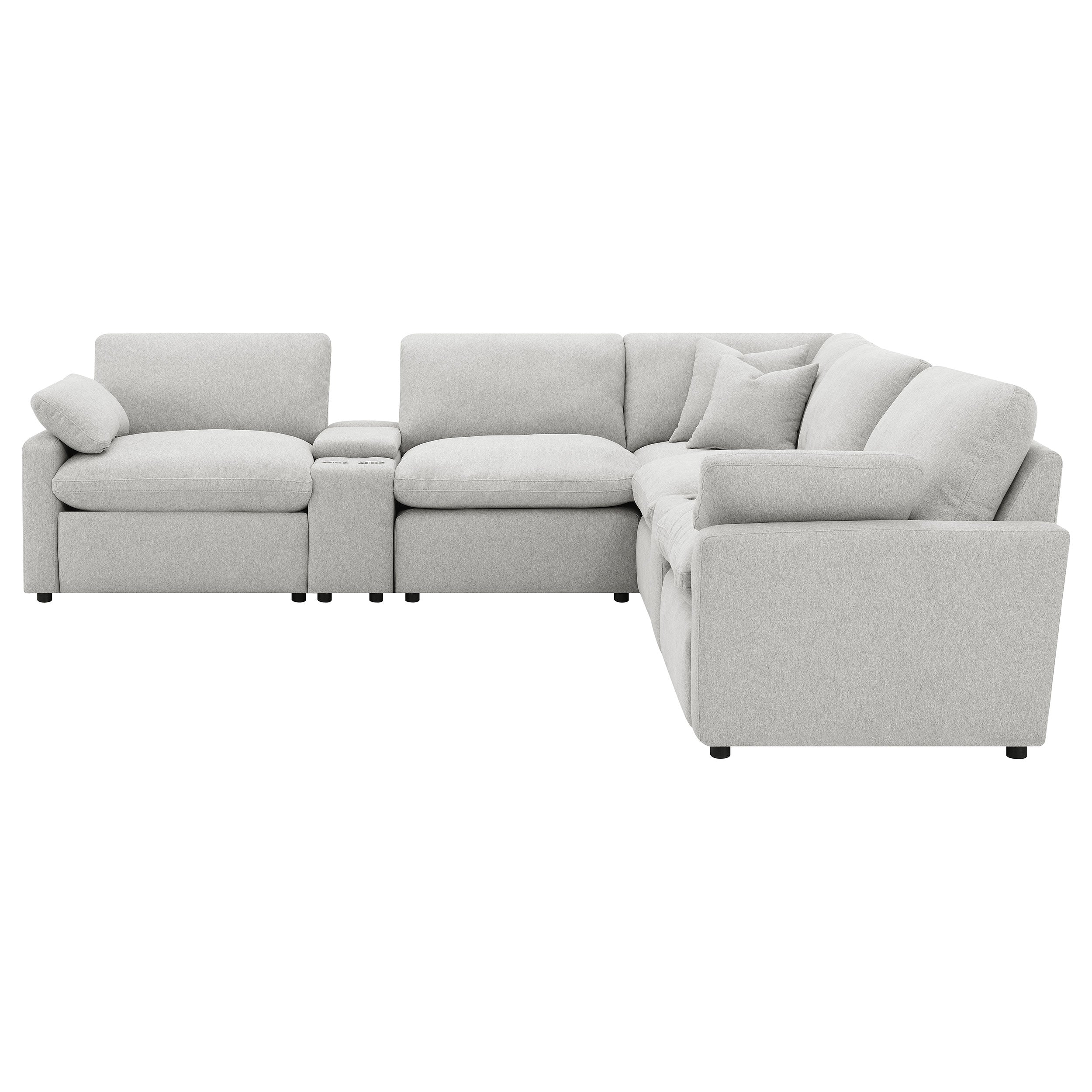 Collins 7-piece Modular Power Reclining Sectional Grey-Coaster