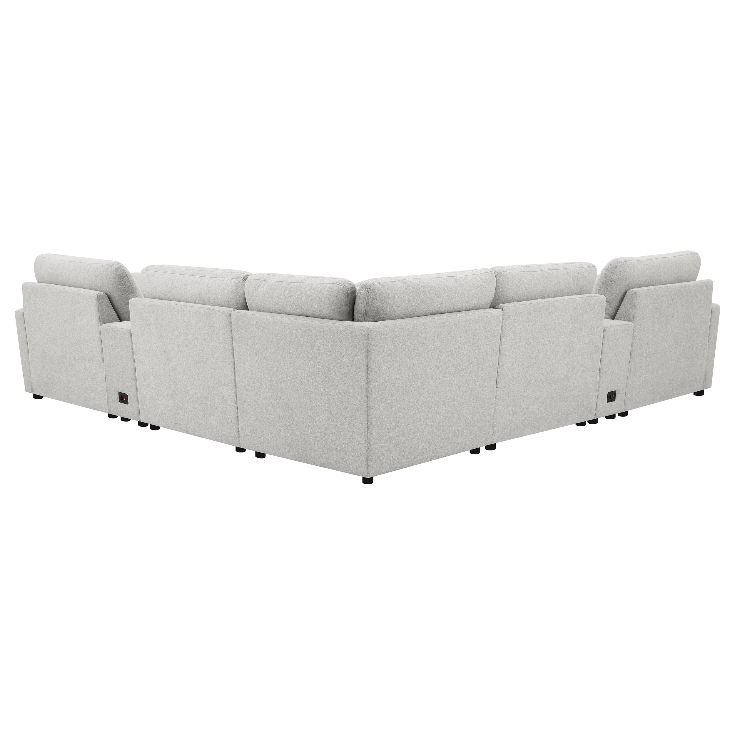 Collins 7-piece Modular Power Reclining Sectional Grey-Coaster
