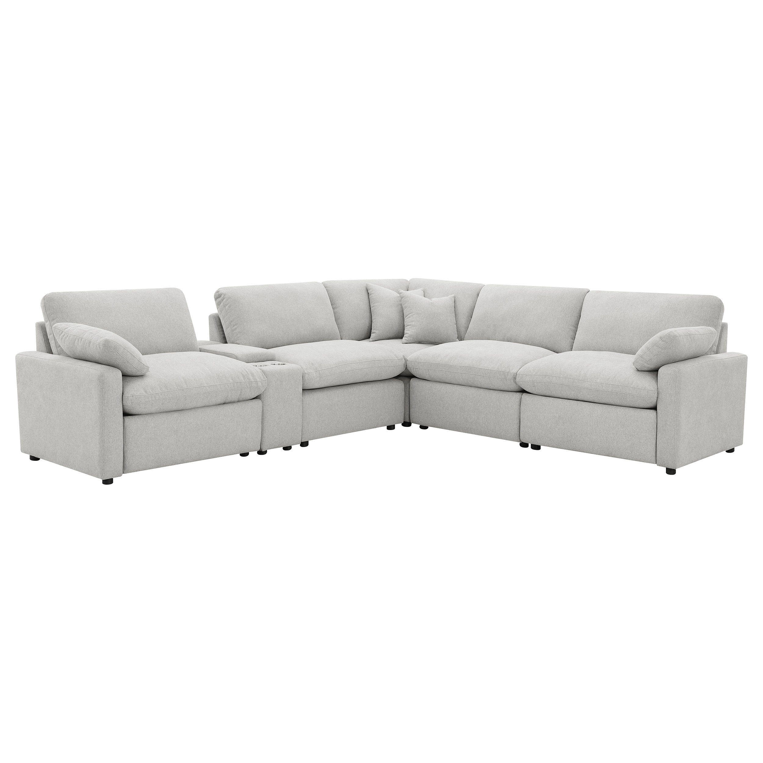 Collins 6-piece Modular Power Reclining Sectional Grey-