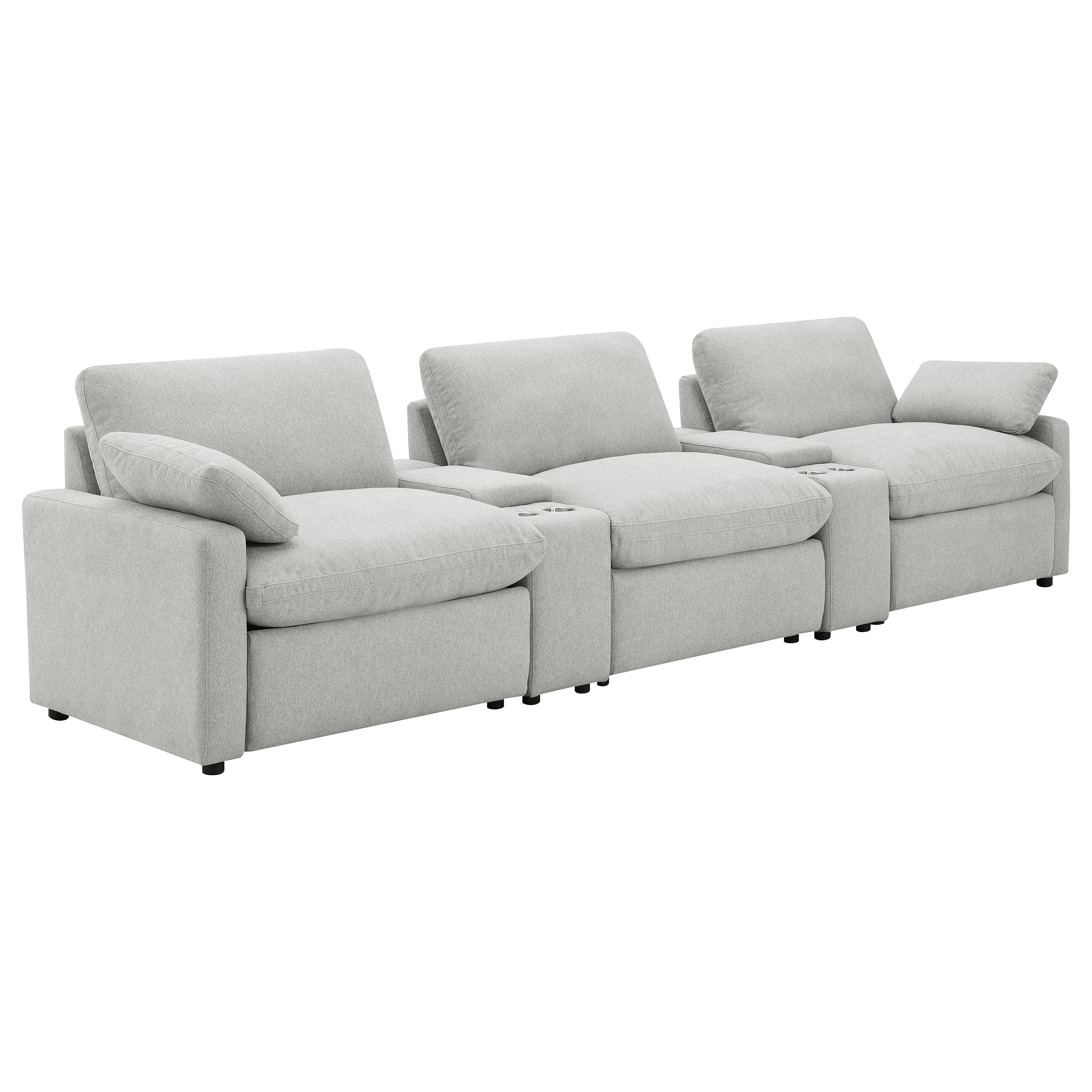 Collins 5-Piece Power Reclining Home Theater Seating Grey-