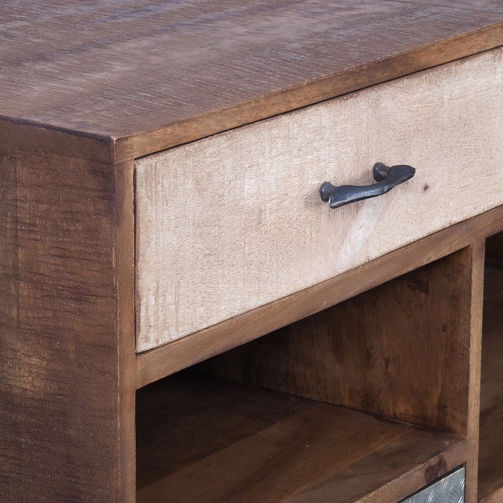 Rustic 2 Drawer Kitchen Island - Multi - Best Buy Furniture