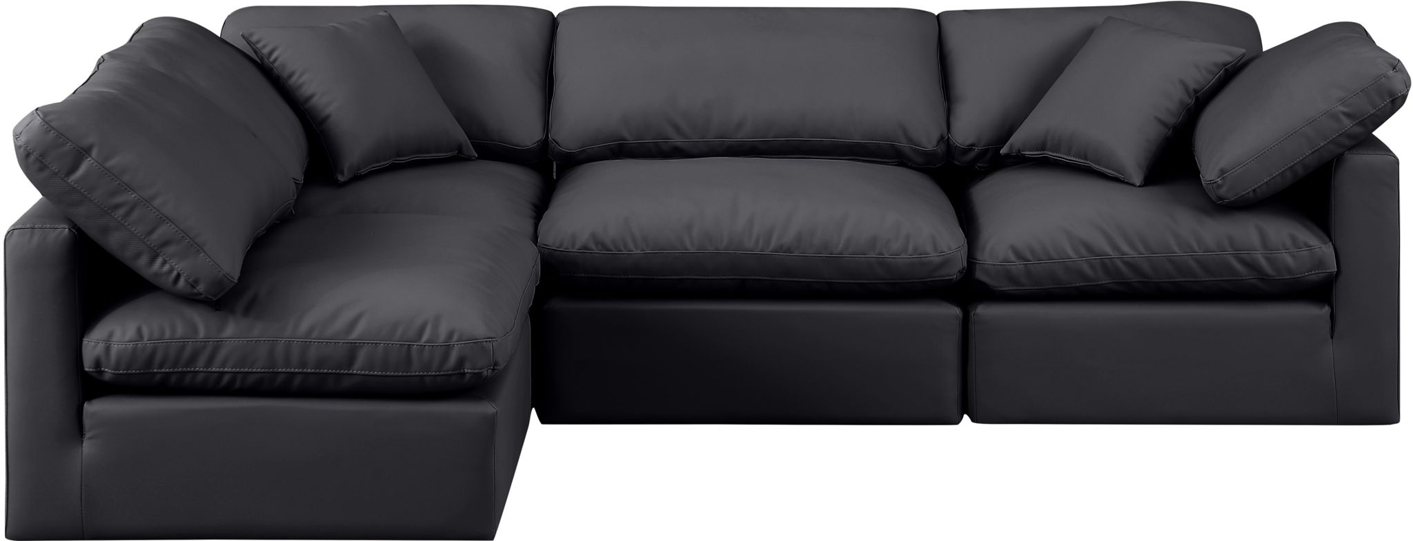 Indulge - Faux Leather 4 Piece Modular Sectional