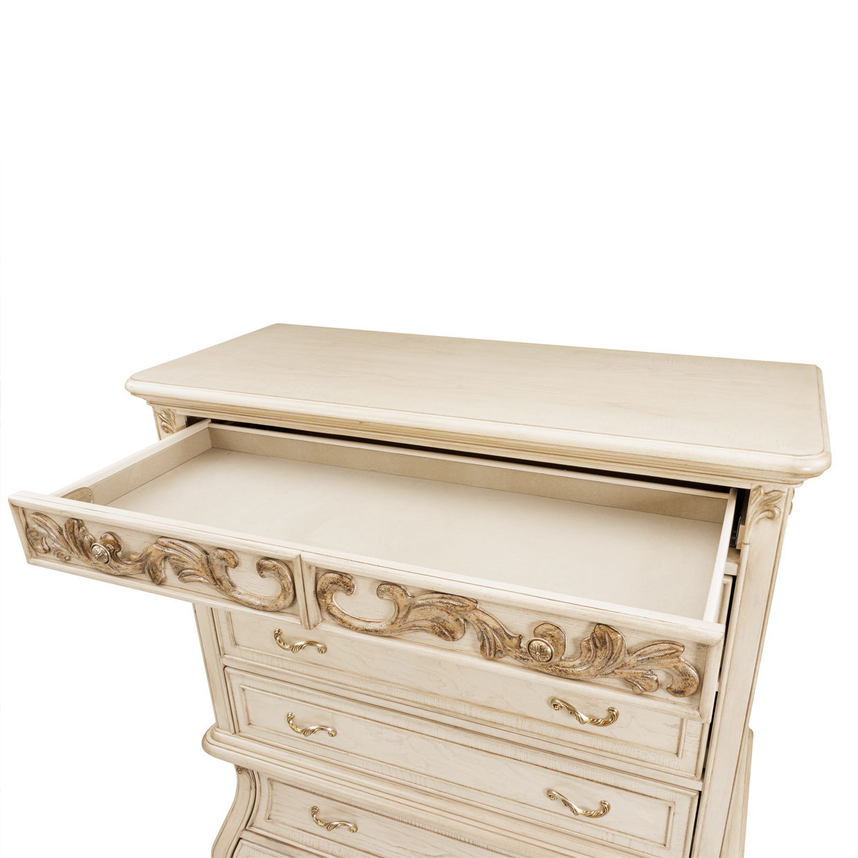 Platine de Royale - 6-Drawer Chest - Champagne - Best Buy Furniture