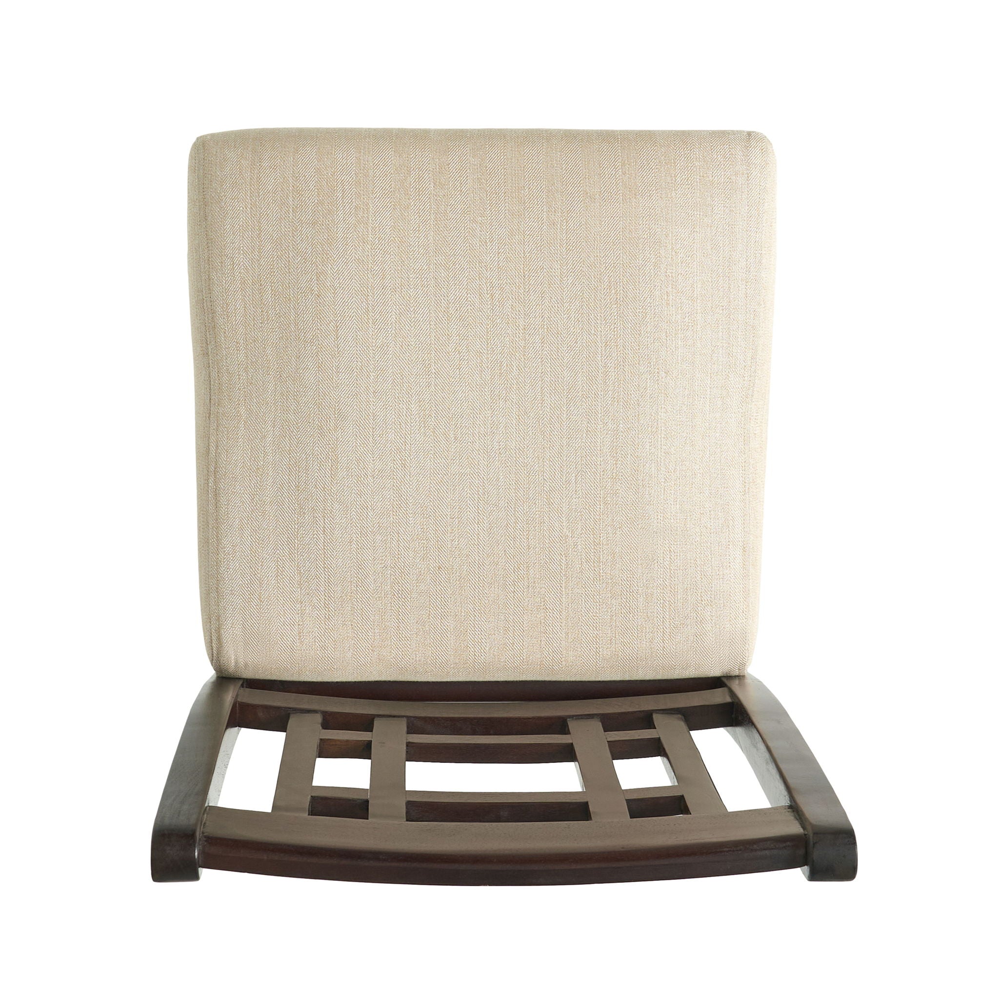 Upholstered Dining Chairs, Modern Dining Room Chairs For Dining Room Kitchen With Acacia Wood Legs (Set of 2) - Mahogany / Beige