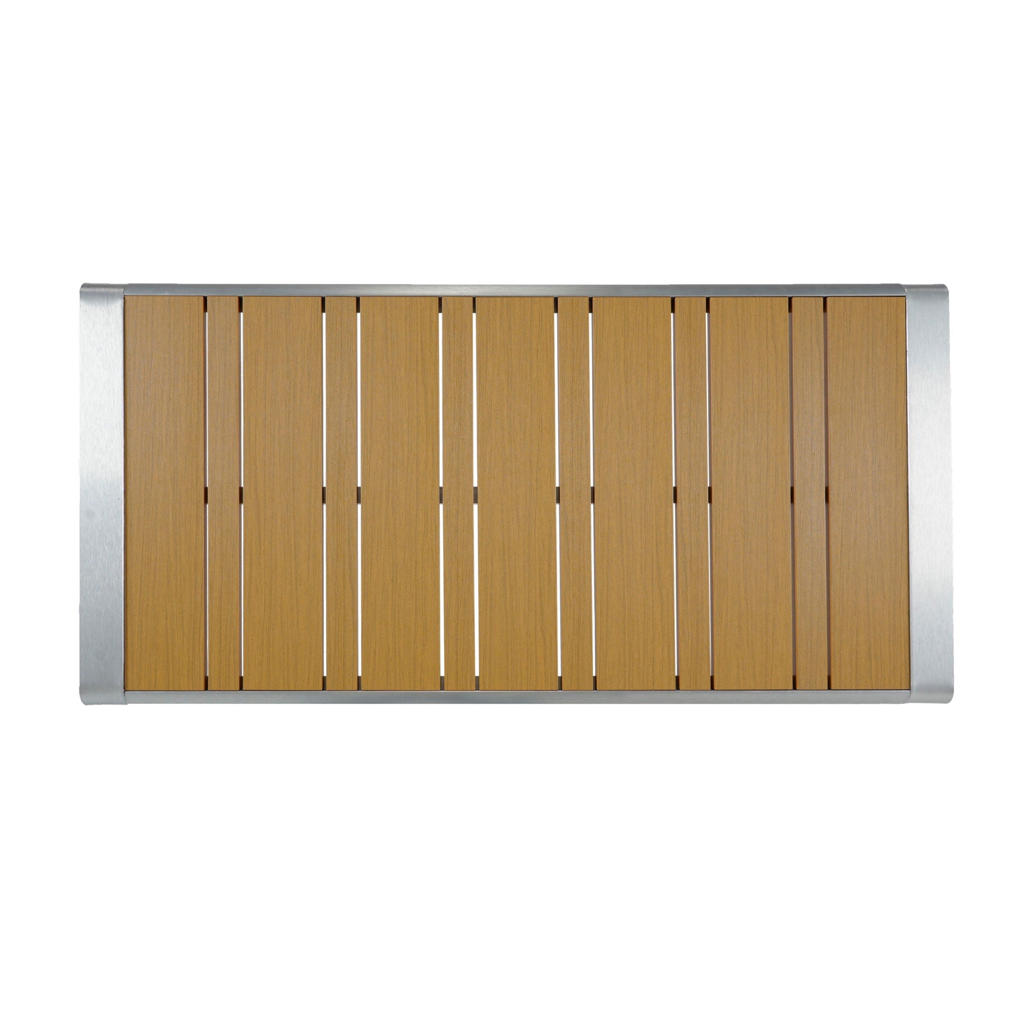 Cora - Outdoor Aluminum Coffee Table - Natural / Silver