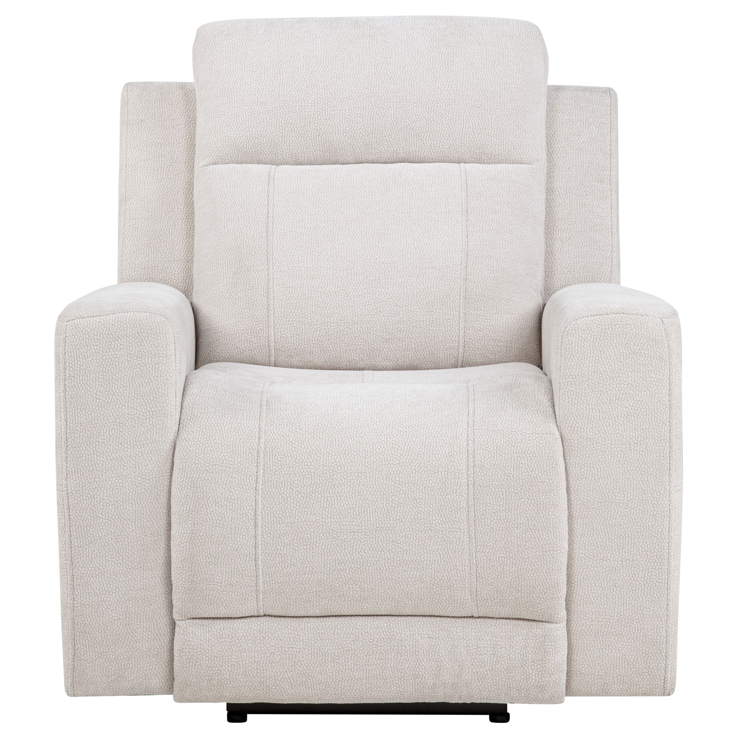 Kennett Chenille Upholstered Power Recliner Chair Ivory-