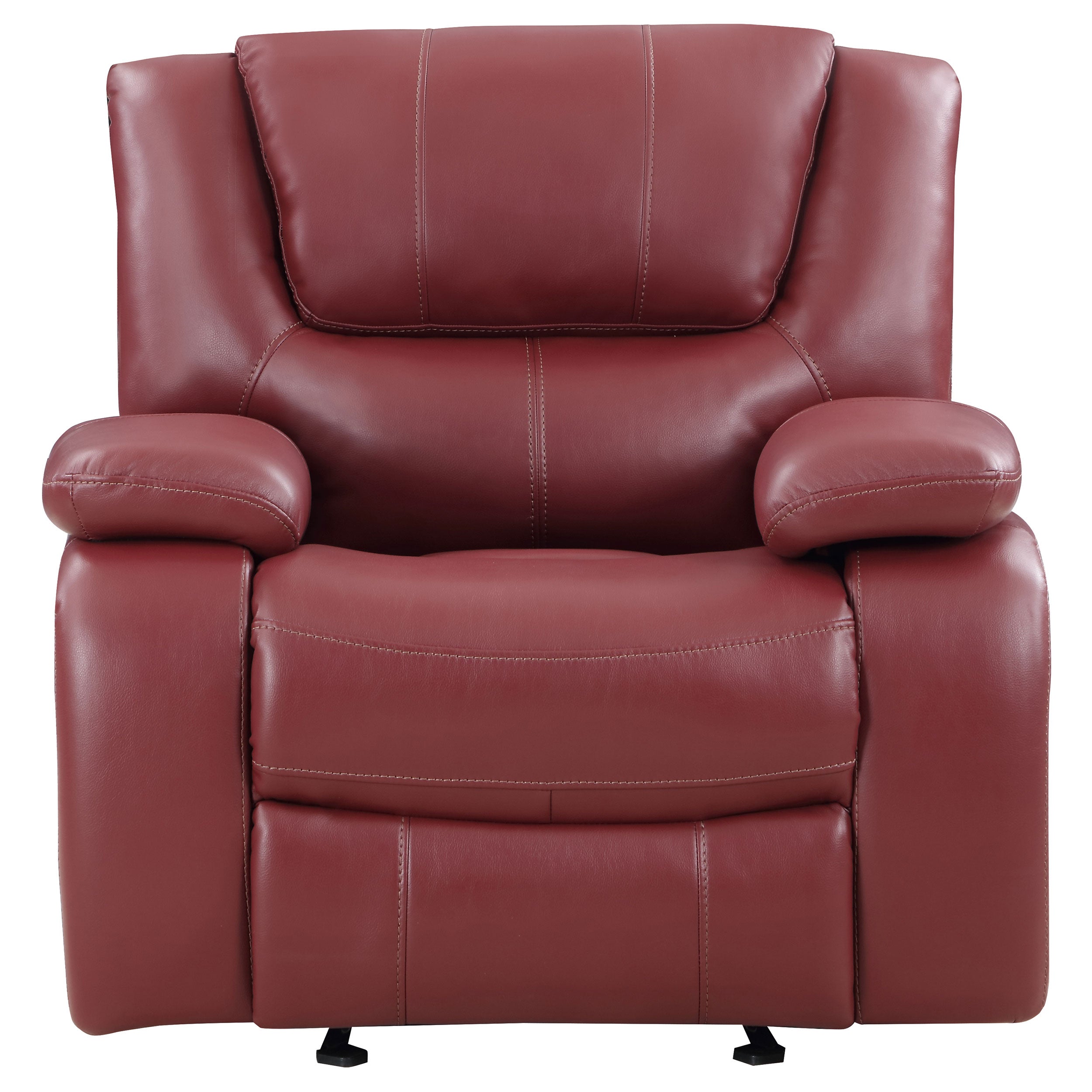 Camila Upholstered Glider Recliner Chair Red-