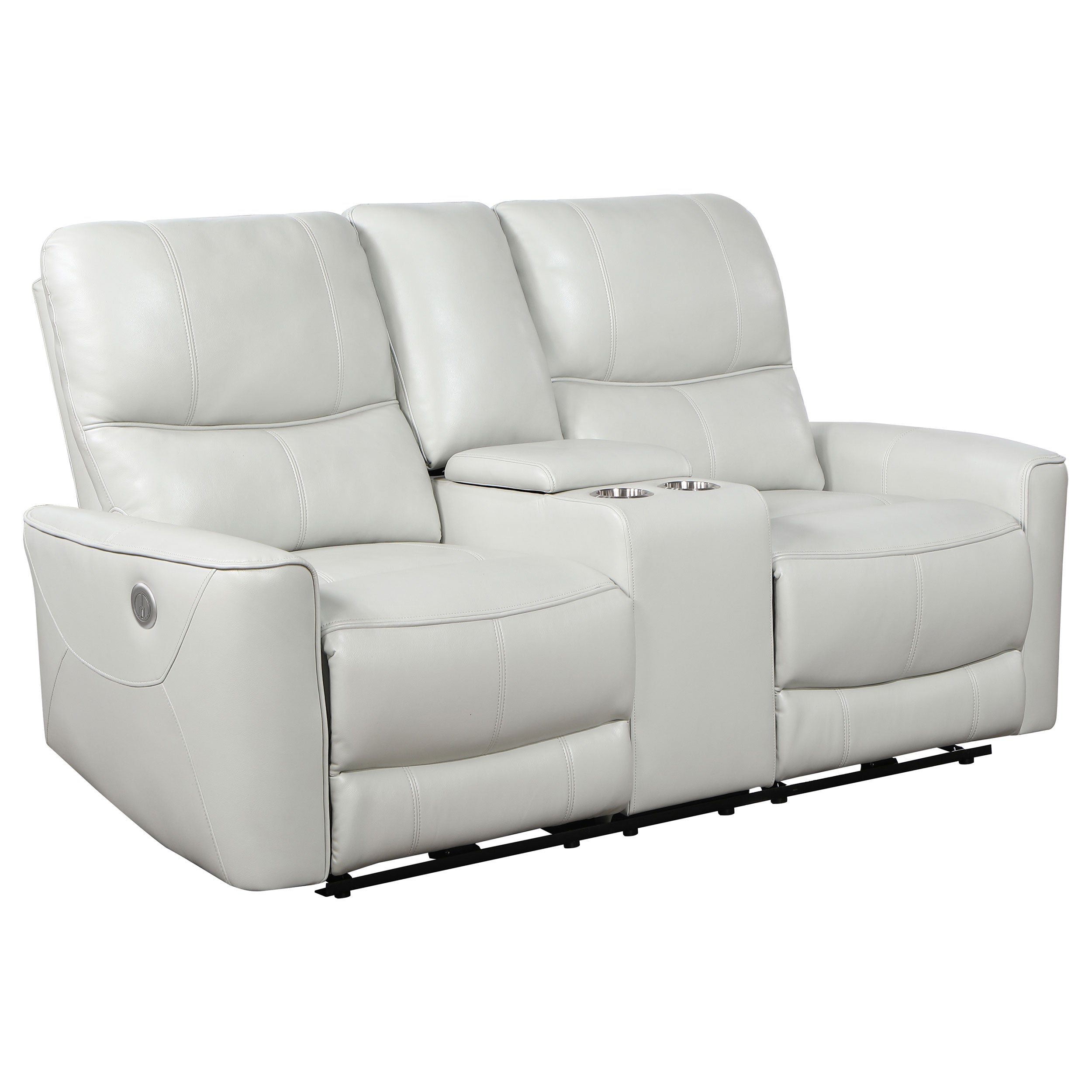 Greenfield Upholstered Power Reclining Loveseat Dove Grey-