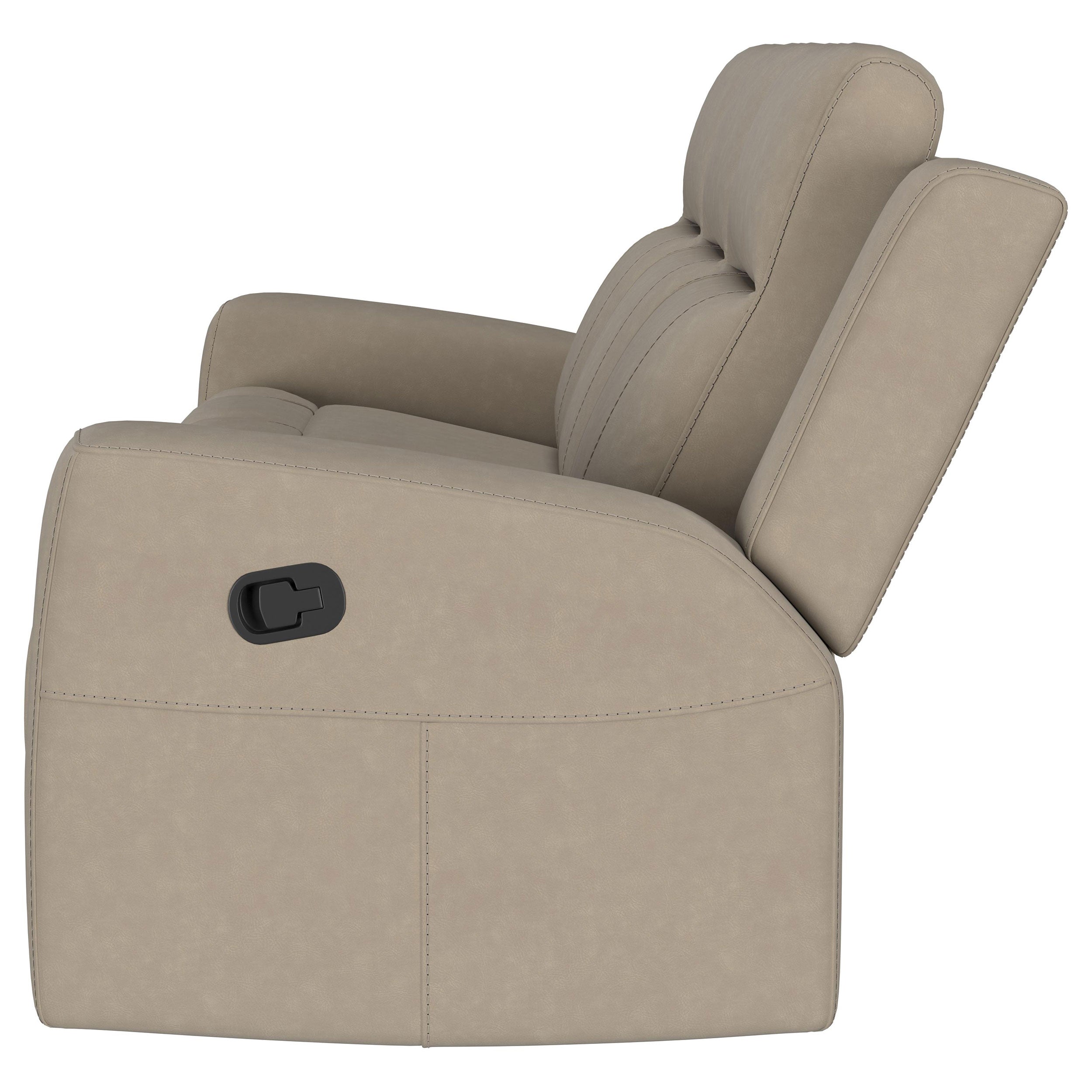Brentwood Upholstered Motion Reclining Sofa Taupe-