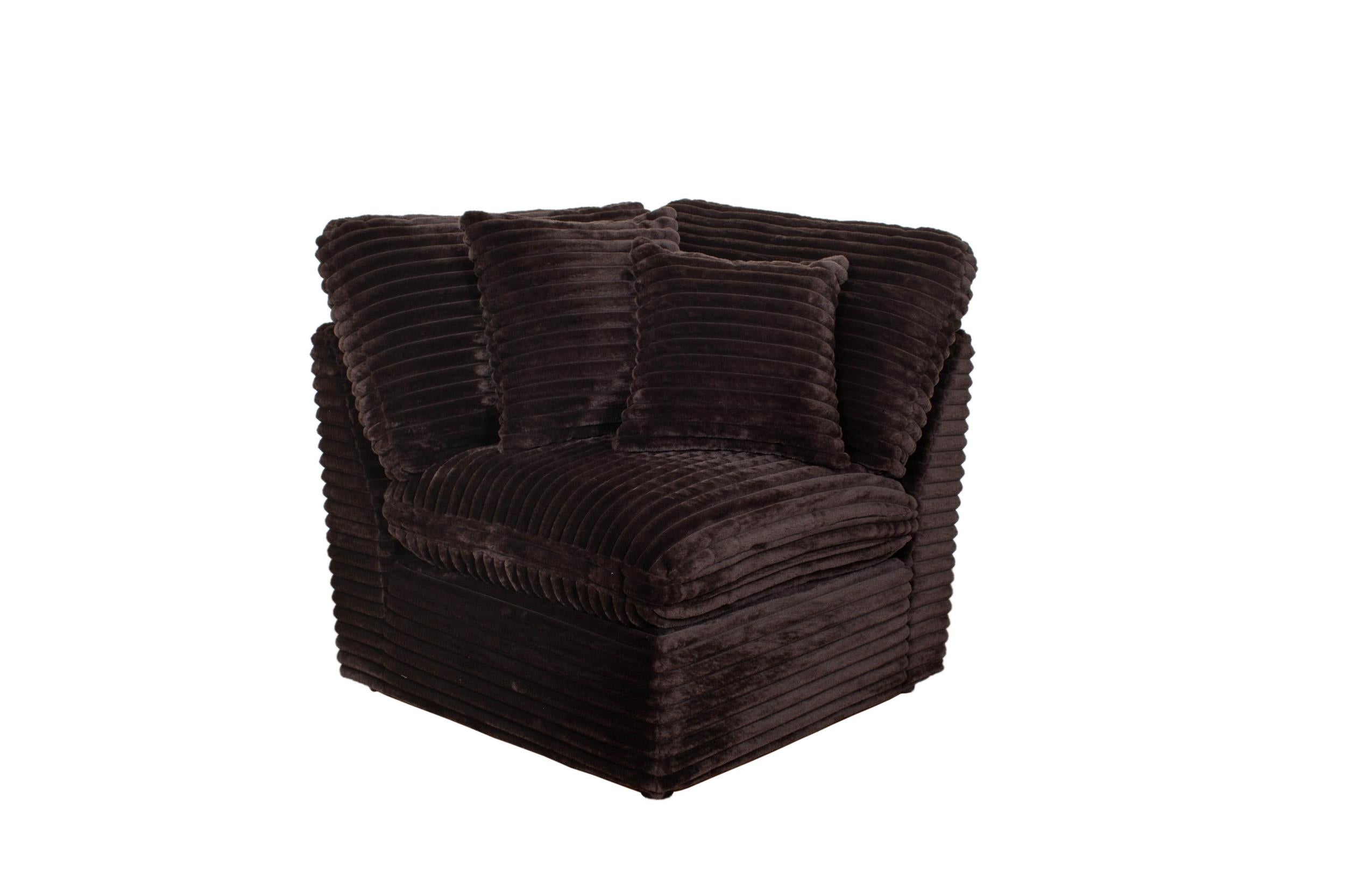 Collins Modular Corner Chair Chocolate Brown-