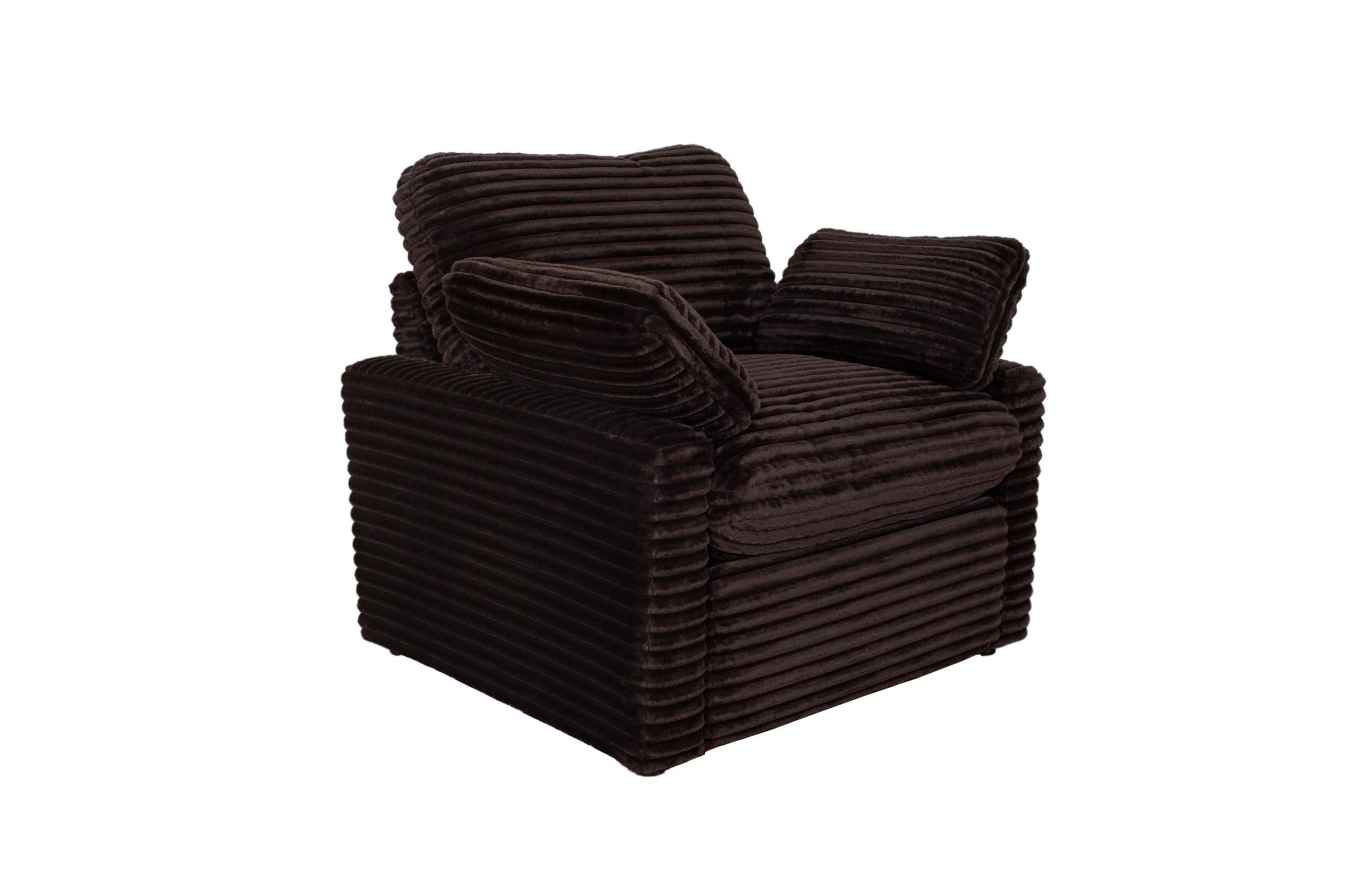 Collins Upholstered Power Recliner Chair Chocolate Brown-