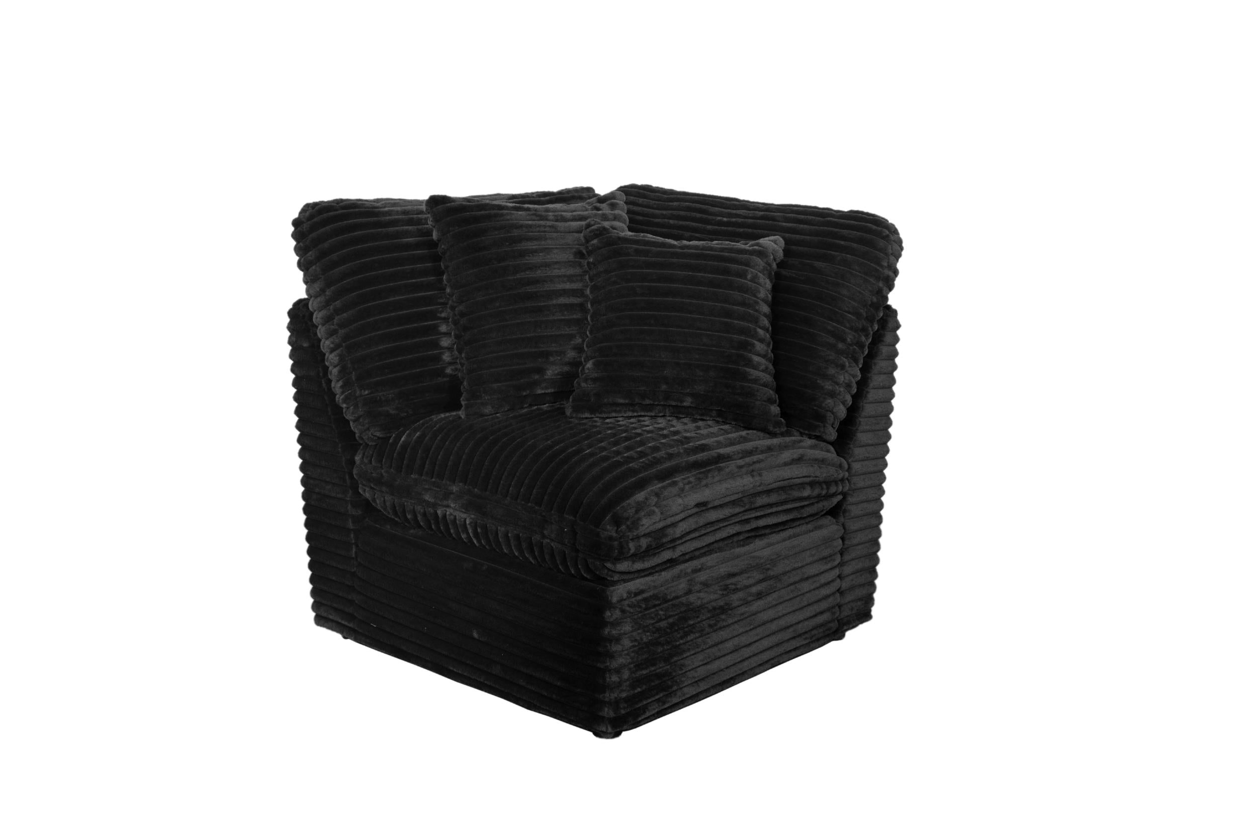 Collins Modular Corner Chair Black-