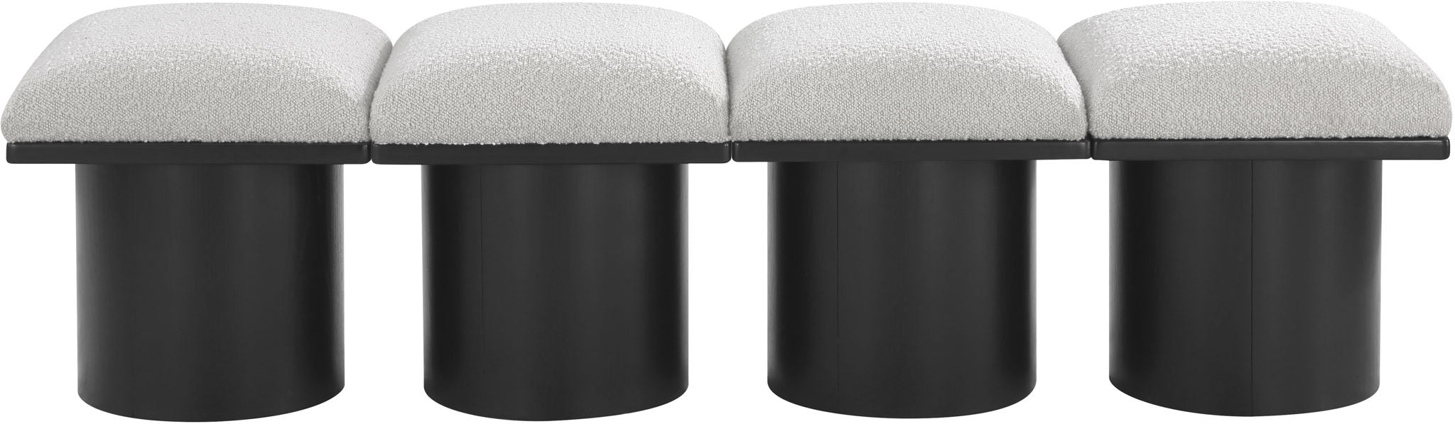 Pavilion - 4 Piece Modular Bench With Black Base