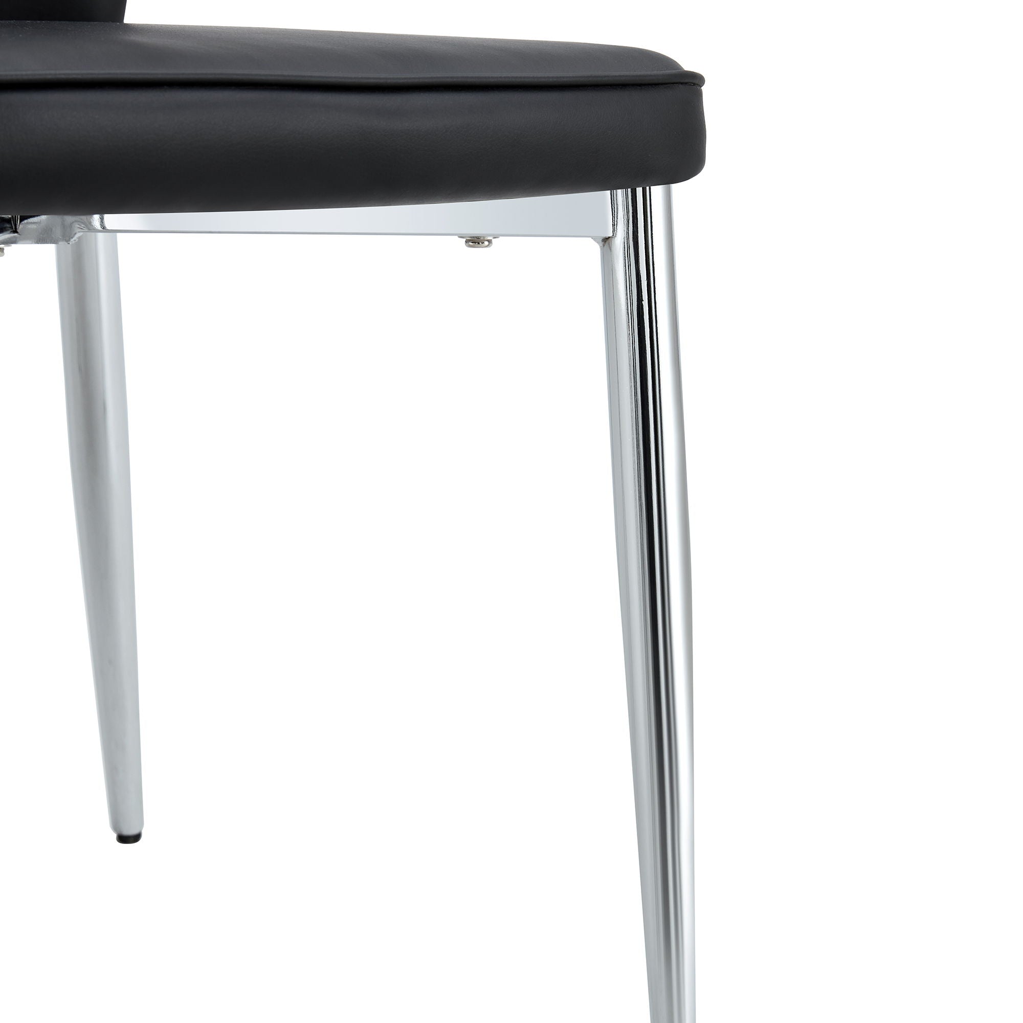 Modern Middle Ages Style Dining Chairs With Cushions And Metal Legs