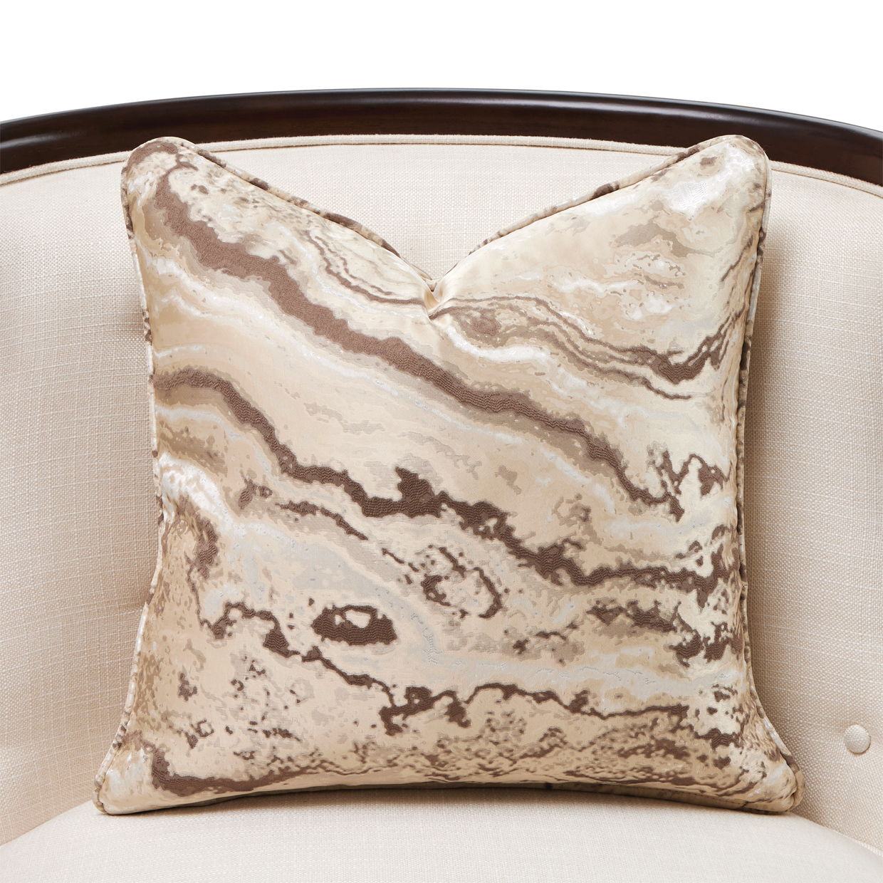 Belmont Place - Accent Chair - Cream / Espresso