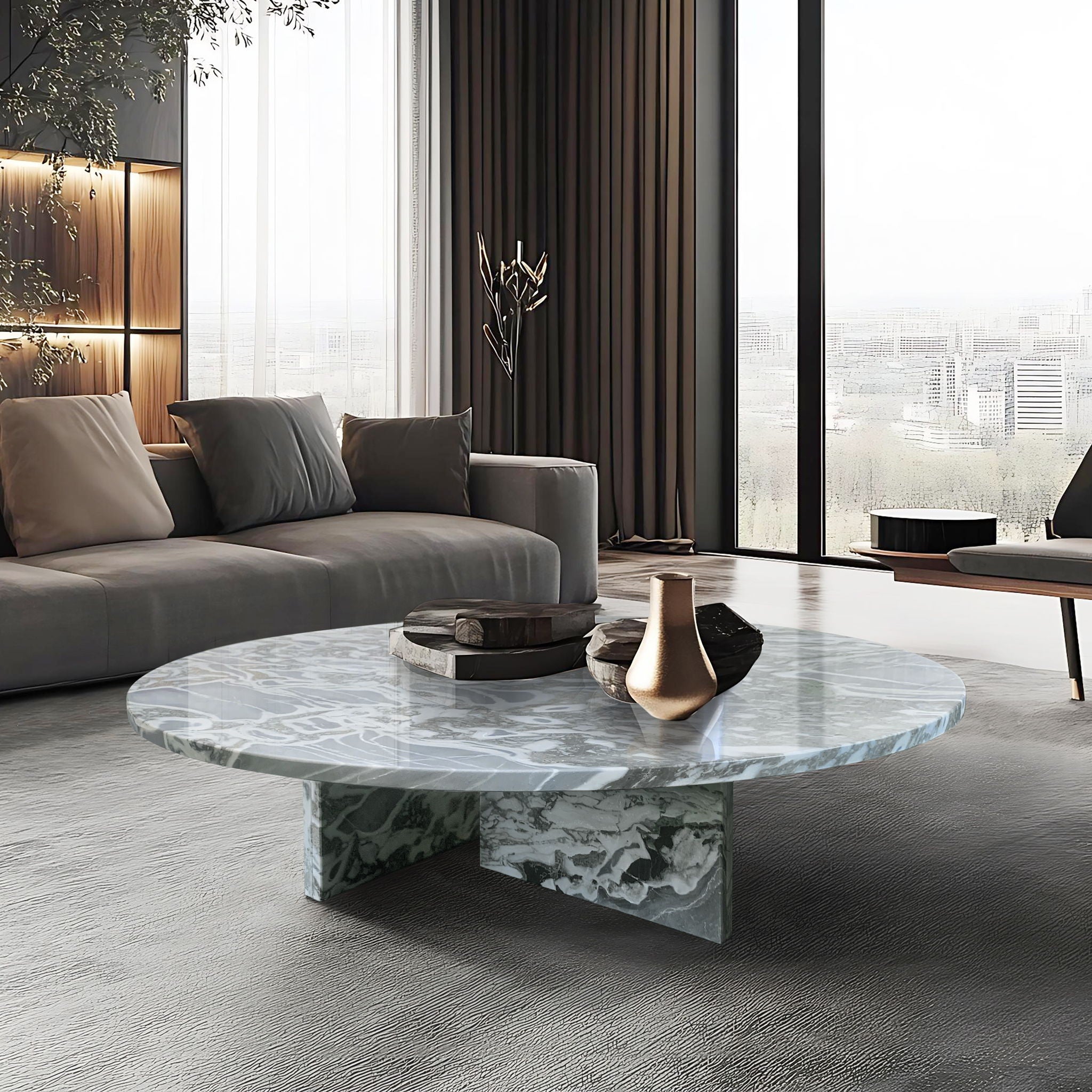 LuxuryCoffee Table With Unique Veining, Unique Stone Design