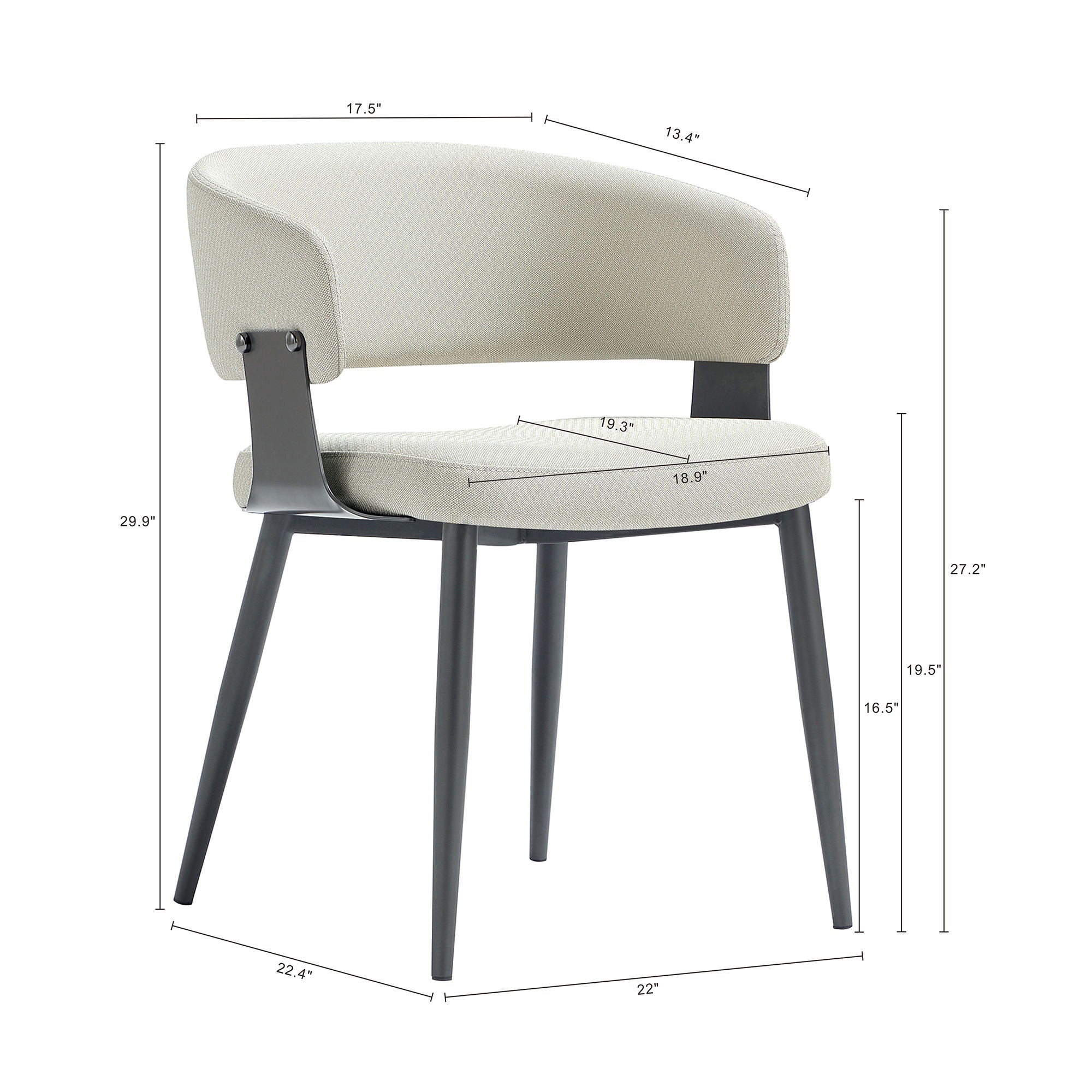 Luce - Dining Chair - Oatmeal