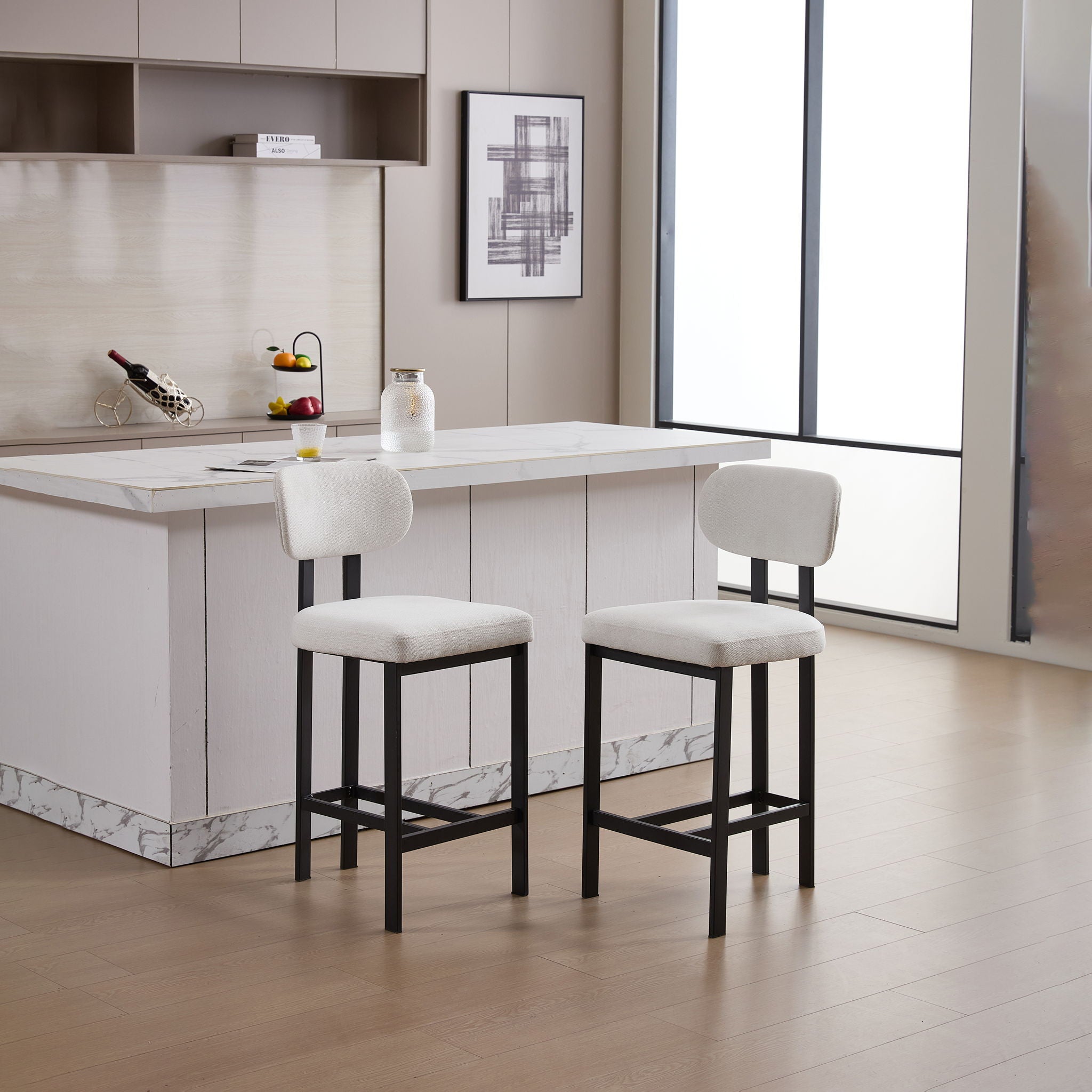 Modern Counter Height Stools (Set of 2)